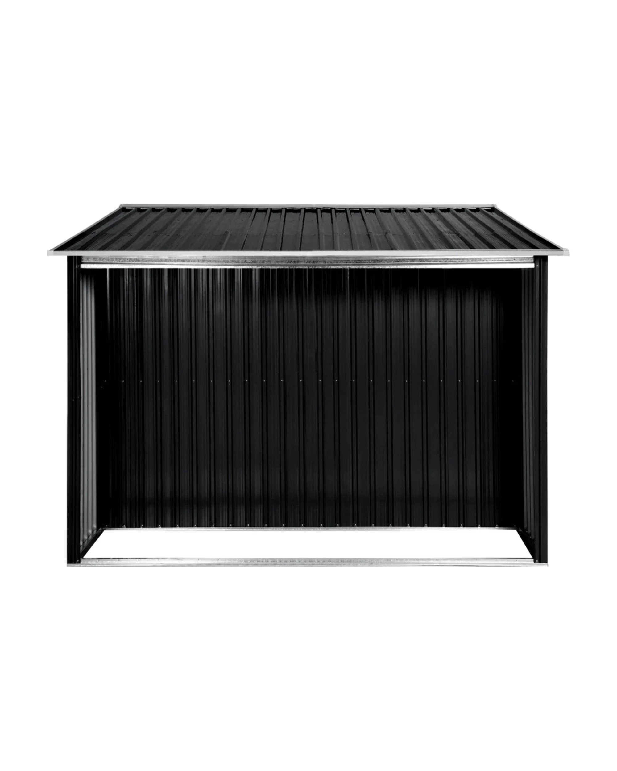 4 Wallaroo 6ft x 8Fft Garden Shed Semi-Close Storage Tool Workshop Sloped Roof - Black, 4 of 9