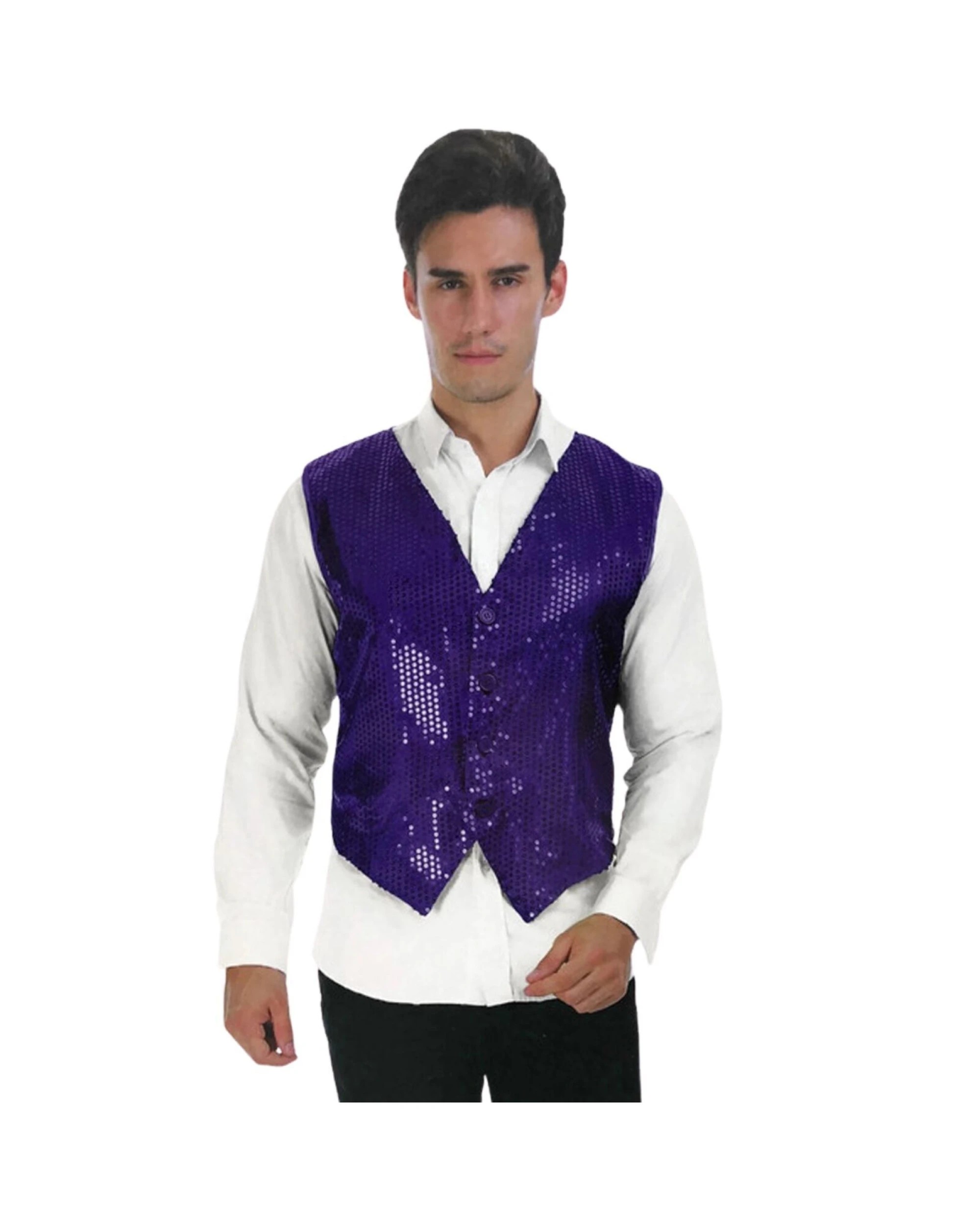 3 BR Costumes Men's Sequin Waistcoat Dance Costume, 3 of 4