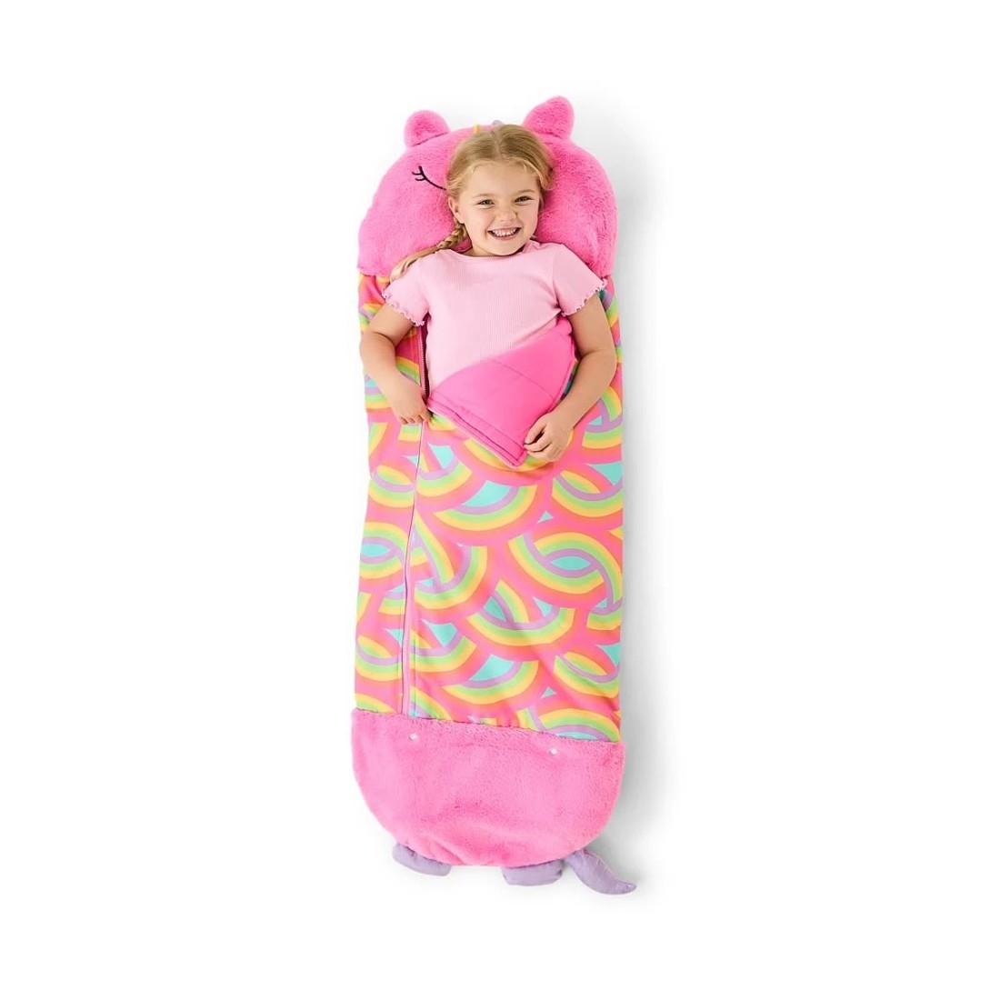 1 Plush Sleeping Bag - Unicorn, 1 of 10