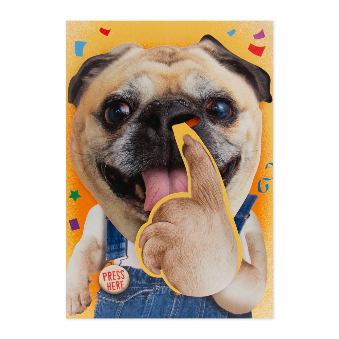 3 Hallmark Interactive Sound Birthday Card - Pug Nose, 3 of 4