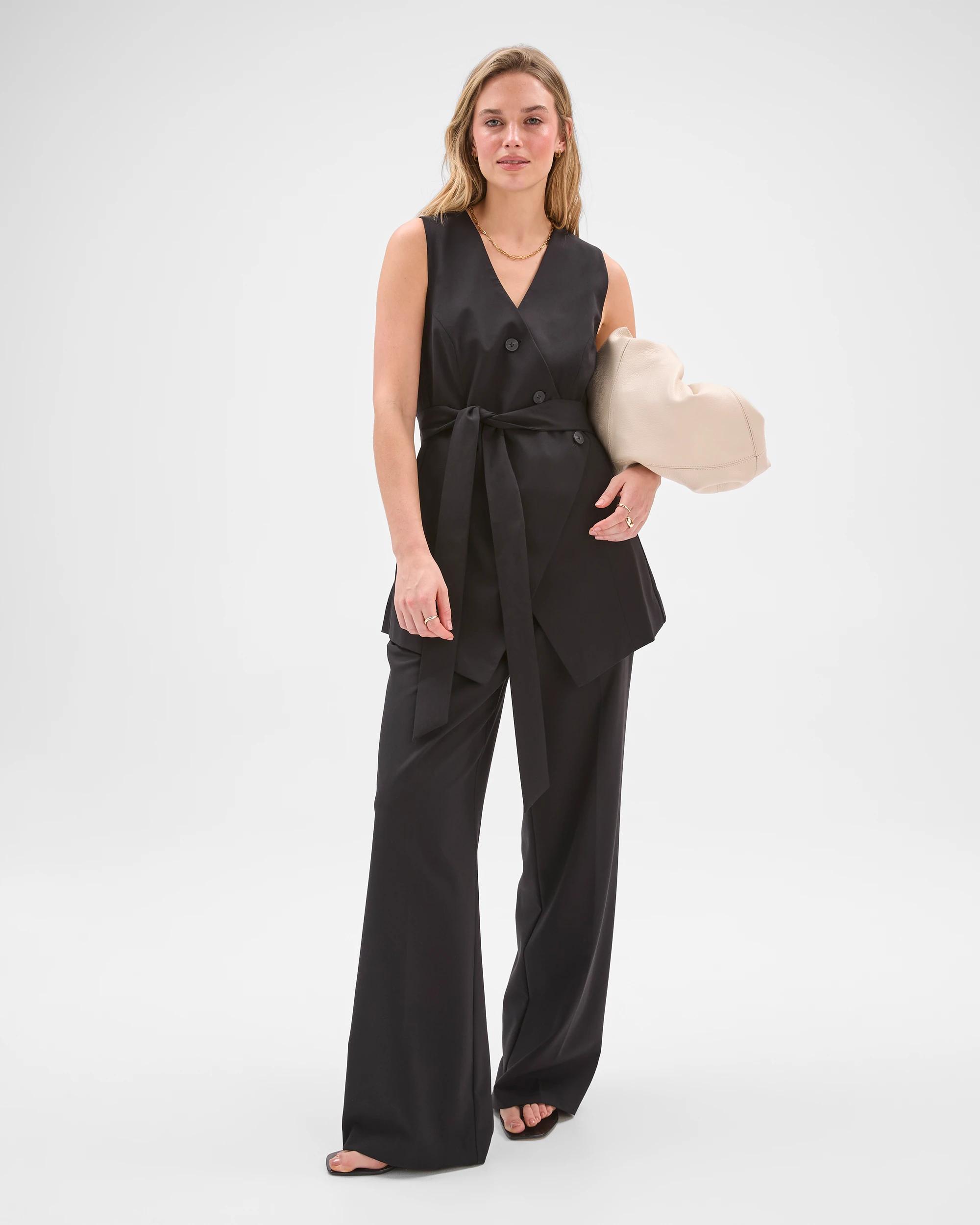 1 Lily Loves Asymmetric Vest BLACK, 1 of 7