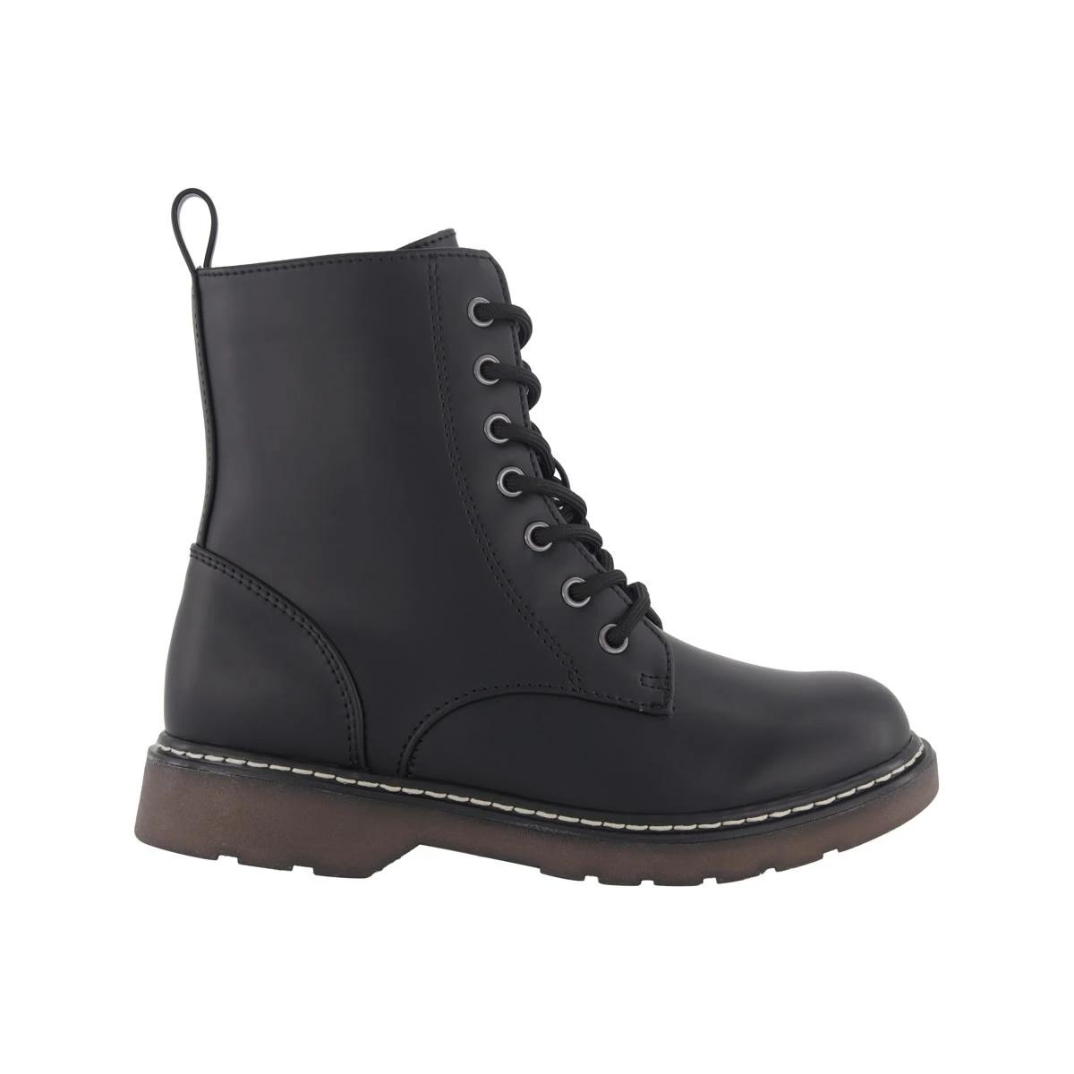 1 Senior Lace Up Boots Black, 1 of 4