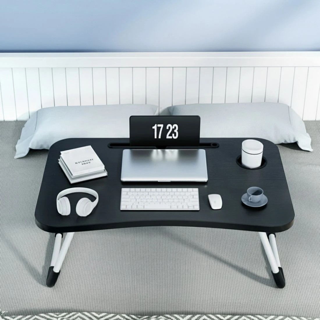 3 Laptop Desk Table Foldable Stand Lap Tray Sofa Bed Portable Adjustable Desks - Black, 3 of 5