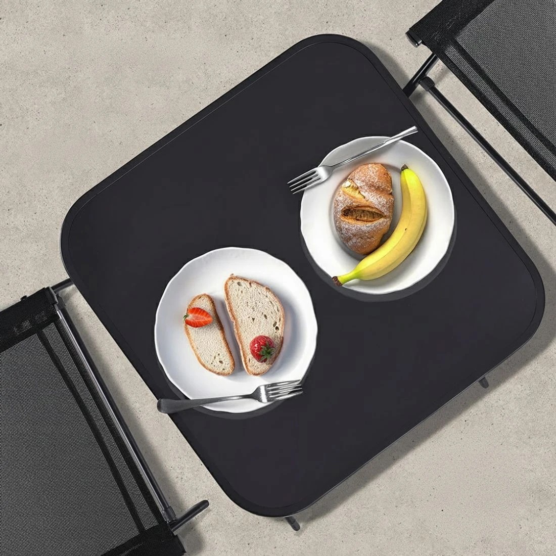 6 Gardeon Outdoor Bistro Set Folding Table and Chairs Patio Furniture Garden Steel - Black, 6 of 6