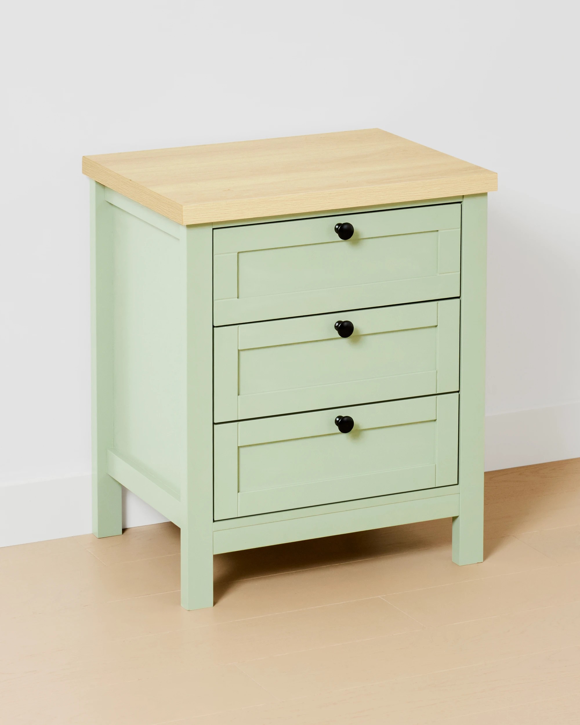 4 Camille 3 Drawer Bedside Table - Sage, 4 of 9