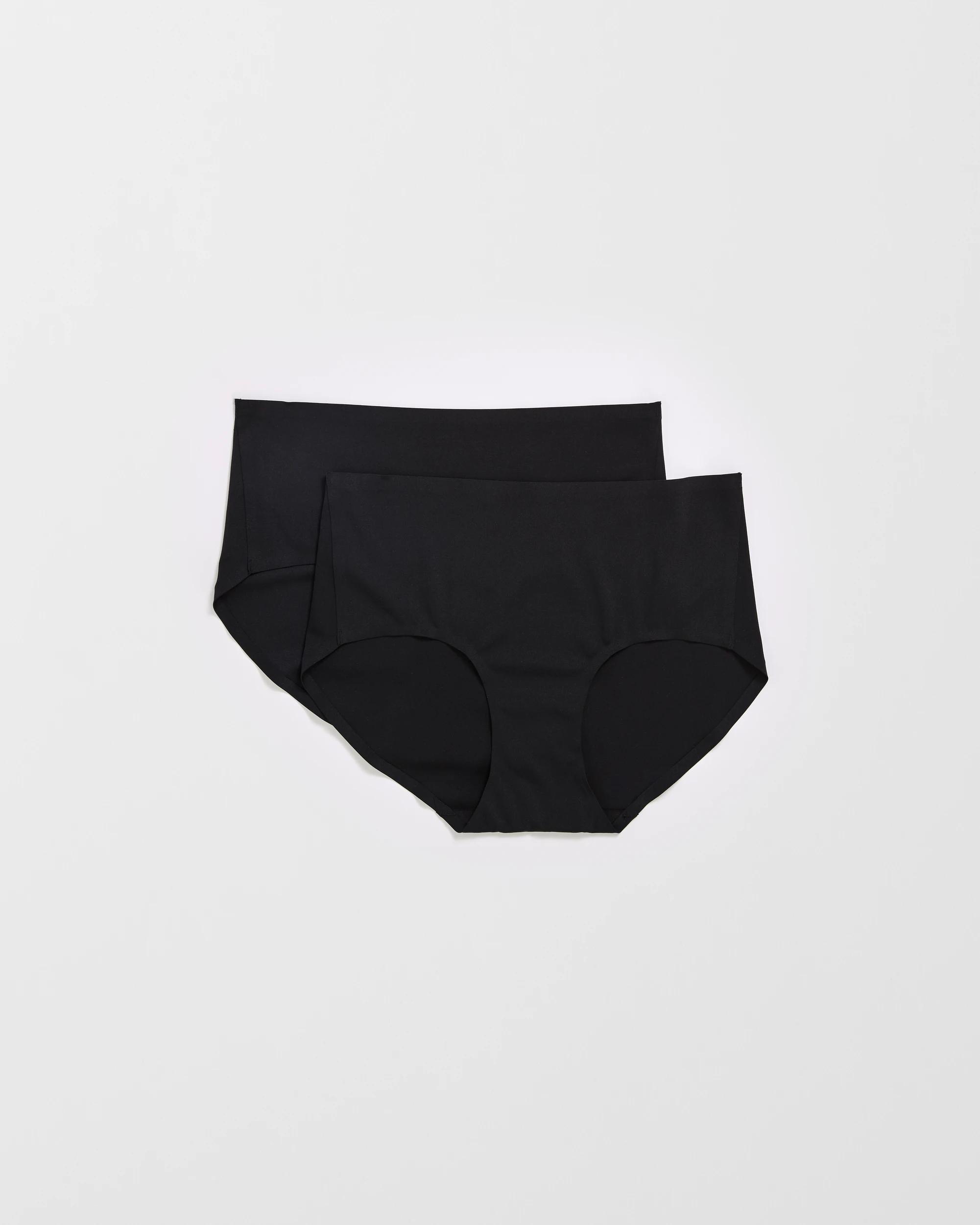 1 Target Woman Smooth Moves 2 Pack Bonded No Show Midi Briefs BLACK, 1 of 4