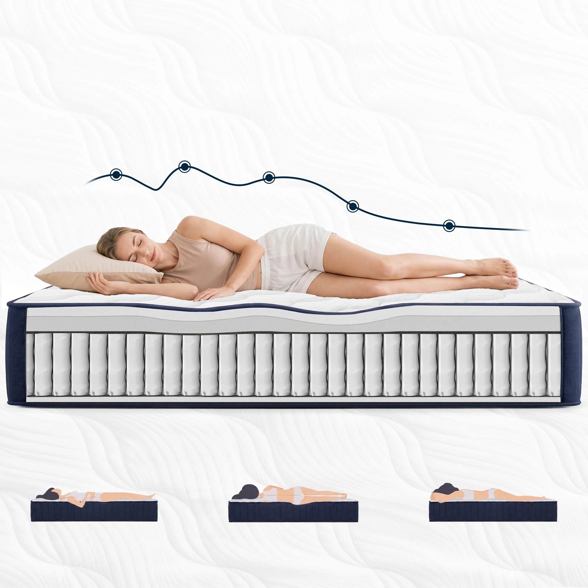 7 RoomSense Single Mattress 26cm Orthopedic Firm Mattress for Back Pain Relief - Multi, 7 of 9