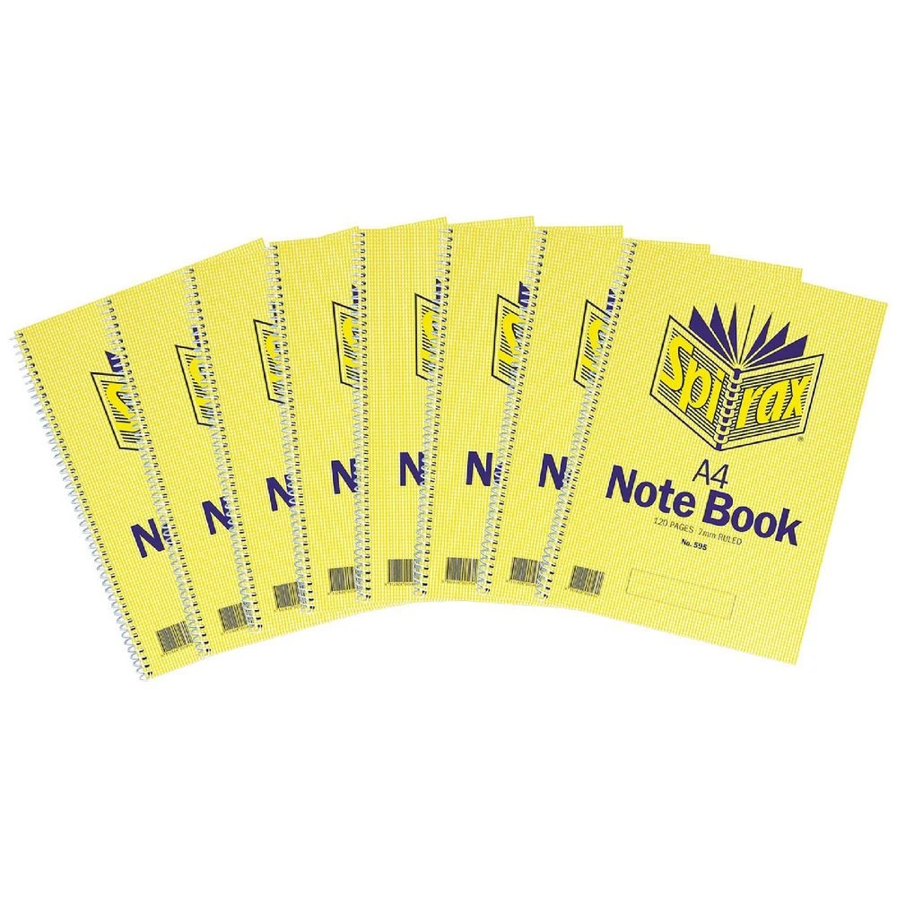 1 Spirax 595 120 Page A4 Notebook 8 Pack, 1 of 2