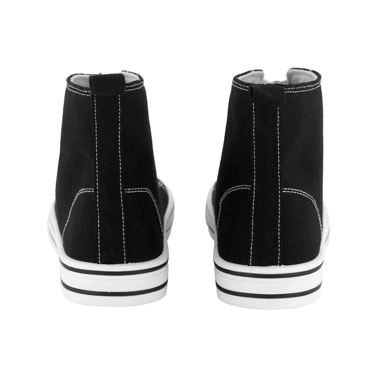 5 Canvas High Top Sneakers Blk Wht, 5 of 5