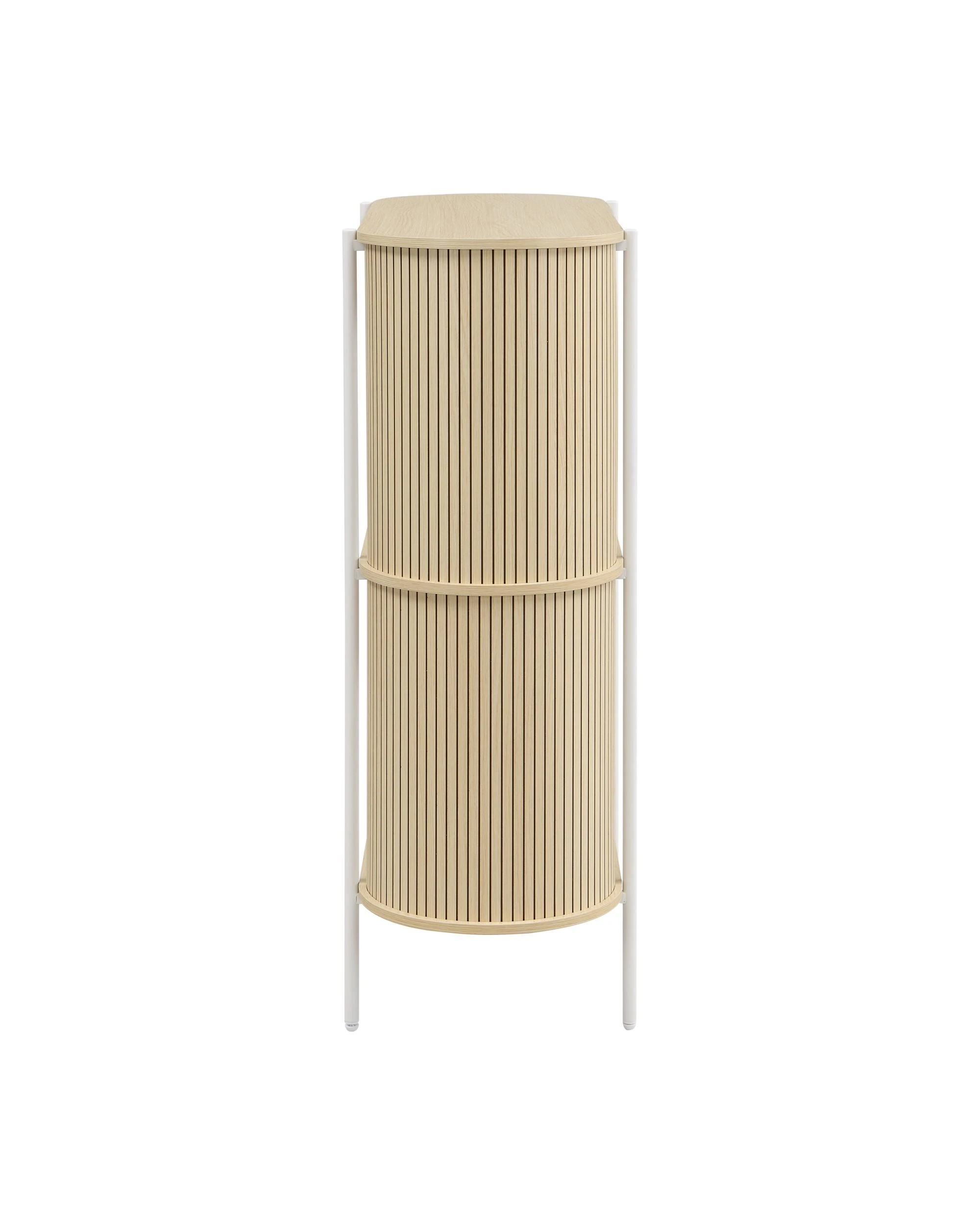 5 Kodu Bookcase Open Shelving 2 Tier Light Oak - White, 5 of 10