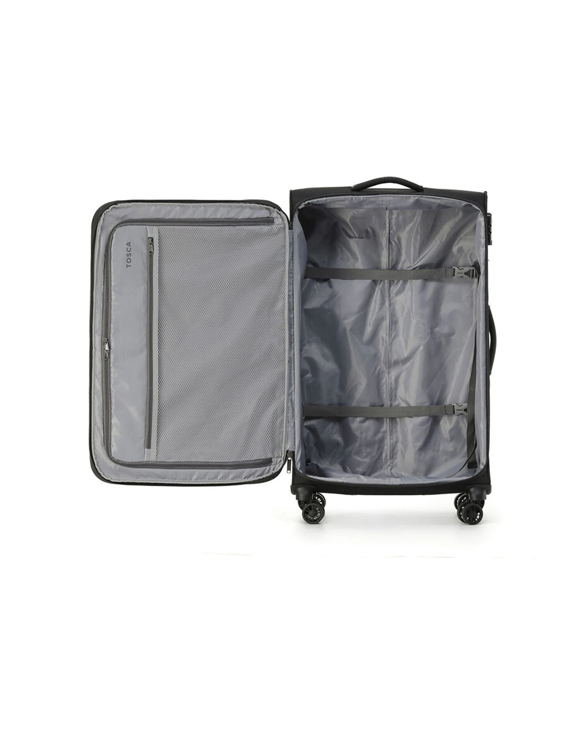2 Tosca Luna Lite Soft Case Travelling Luggage Suitcase Large - Multi, 2 of 3