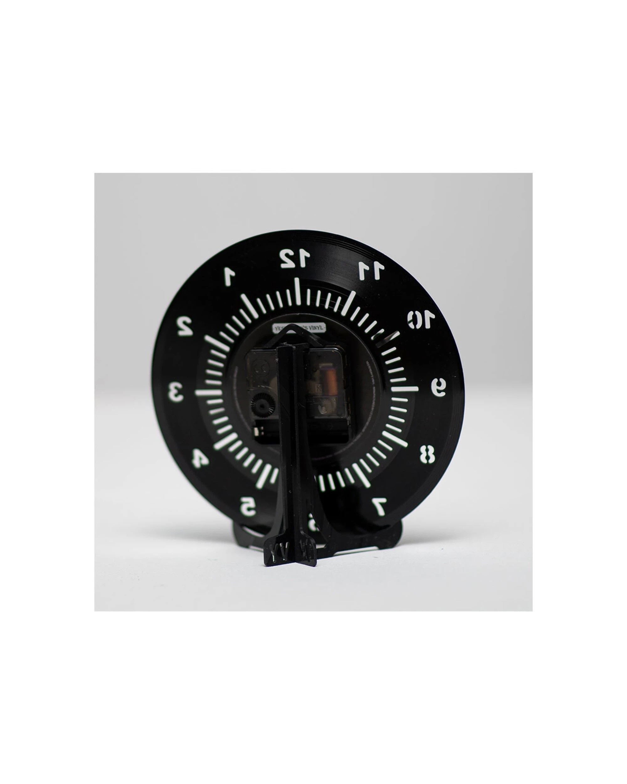 3 Yesterday's Vinyl Music Lover 18cm Desk Clock Silent Movement - Black, 3 of 4