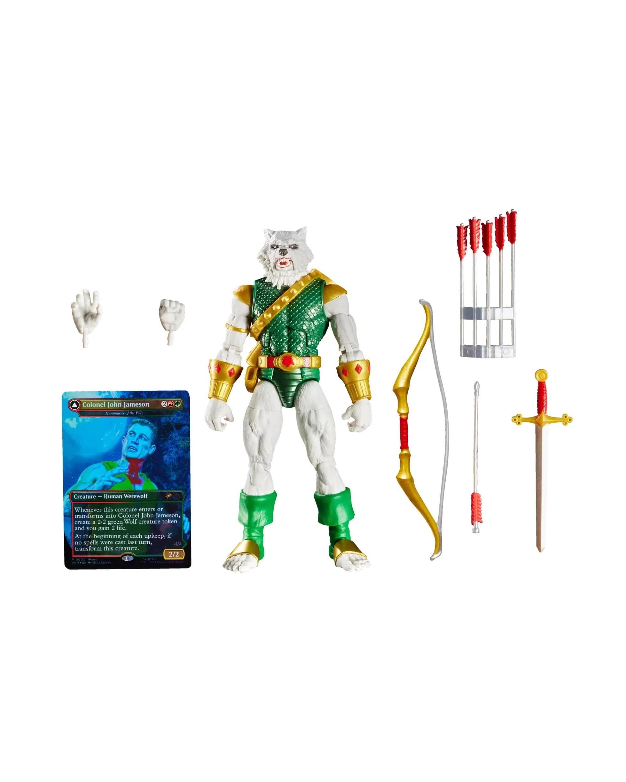 4 Marvel Legends Series Magic: The Gathering Man-Wolf, 4 of 10
