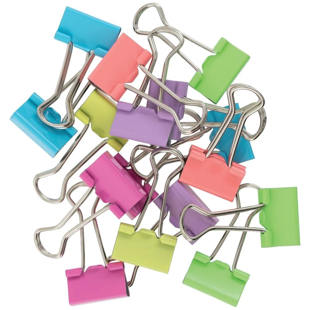 2 Otto Fold Back Clips 19mm Assorted 16 Pack, 2 of 3