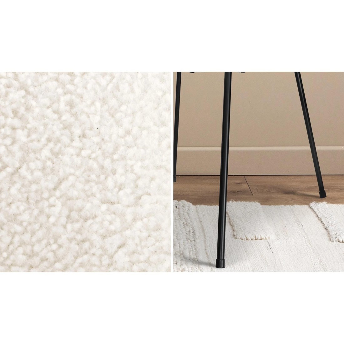 5 Oikiture 2pcs Armchair Dining Chair Accent Chairs Tub Armchairs Sherpa
 - White, 5 of 10