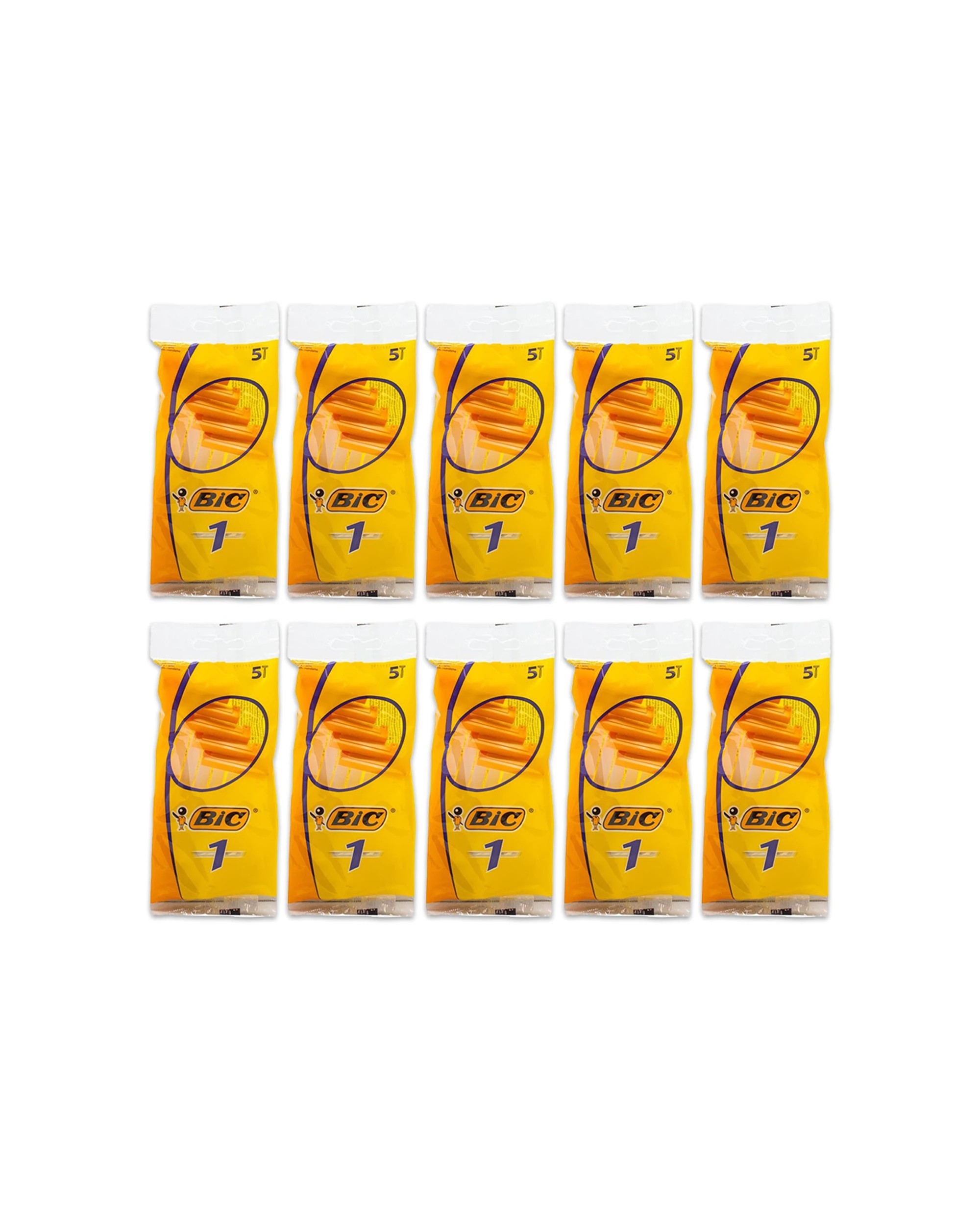 1 BIC Razors 1 Face Hair Removal Shaver Disposable For Men Pack Of 50 - Yellow, 1 of 3
