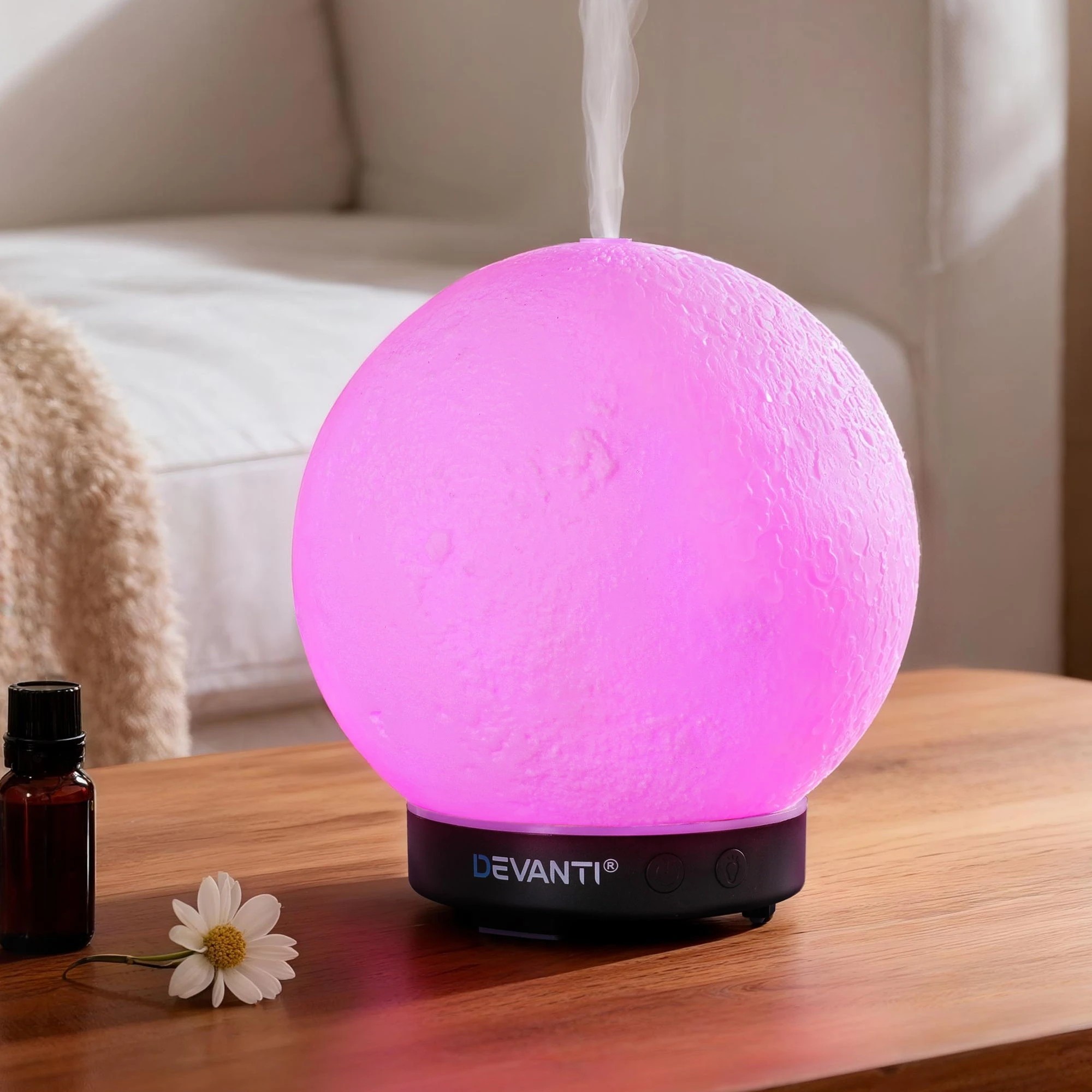9 Devanti Ultrasonic Aroma Diffuser Aromatherapy Moon Lamp 200ml - Multi, 9 of 9