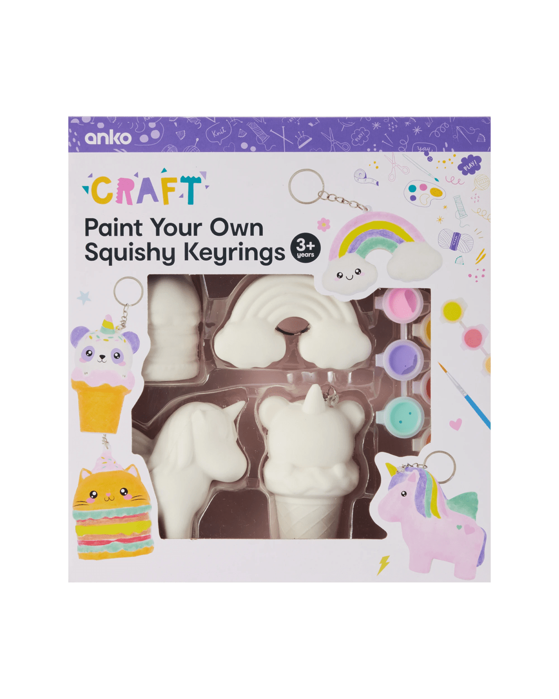 1 Paint Your Own Squishy Keyrings, 1 of 10