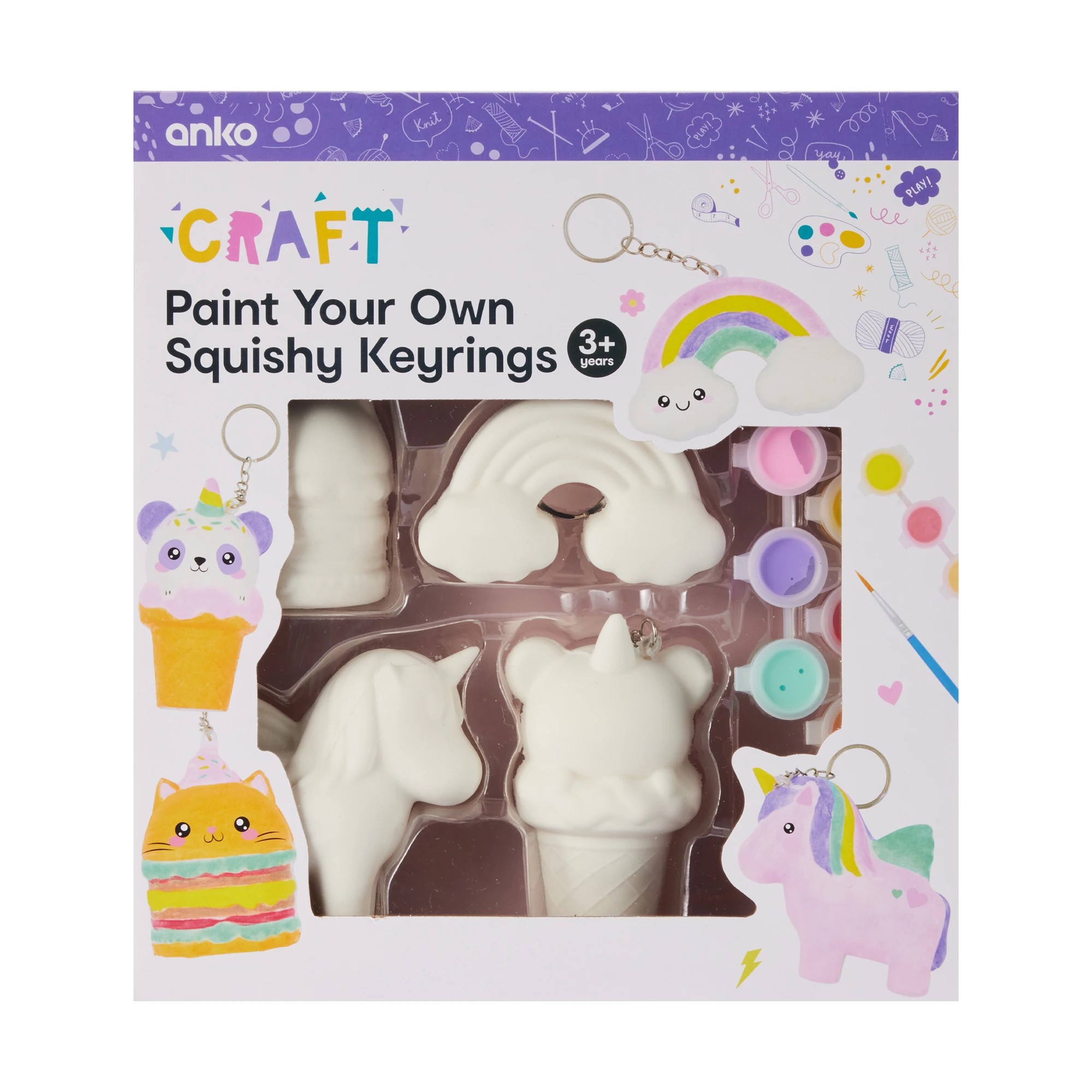 1 Paint Your Own Squishy Keyrings, 1 of 10