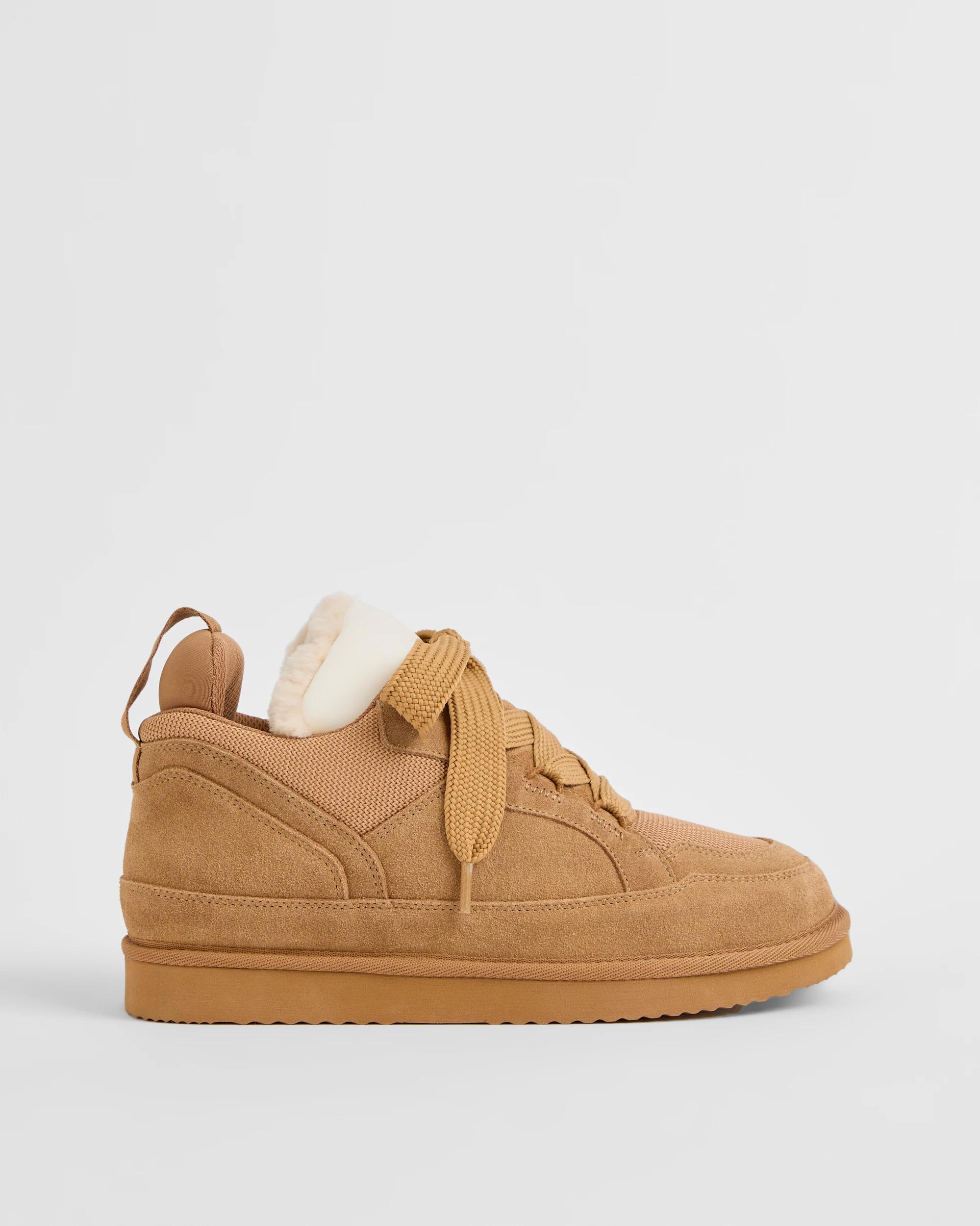 1 Australian Design Ugg Boots and Slippers Australian Design Genuine Leather and Sheepskin Ugg Casual Sneaker CHESTNUT, 1 of 3