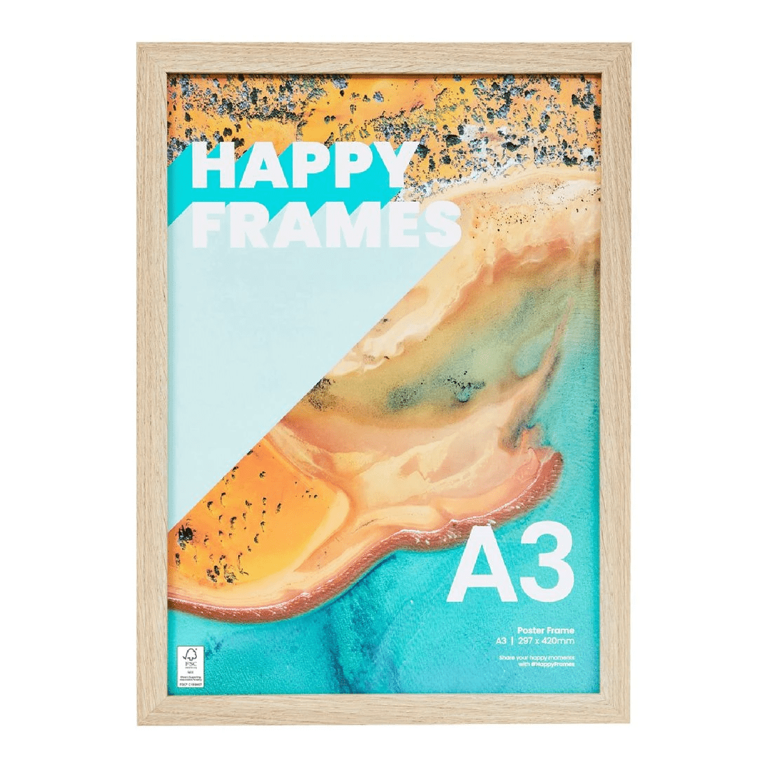 1 A3 Poster Frame Oak, 1 of 4