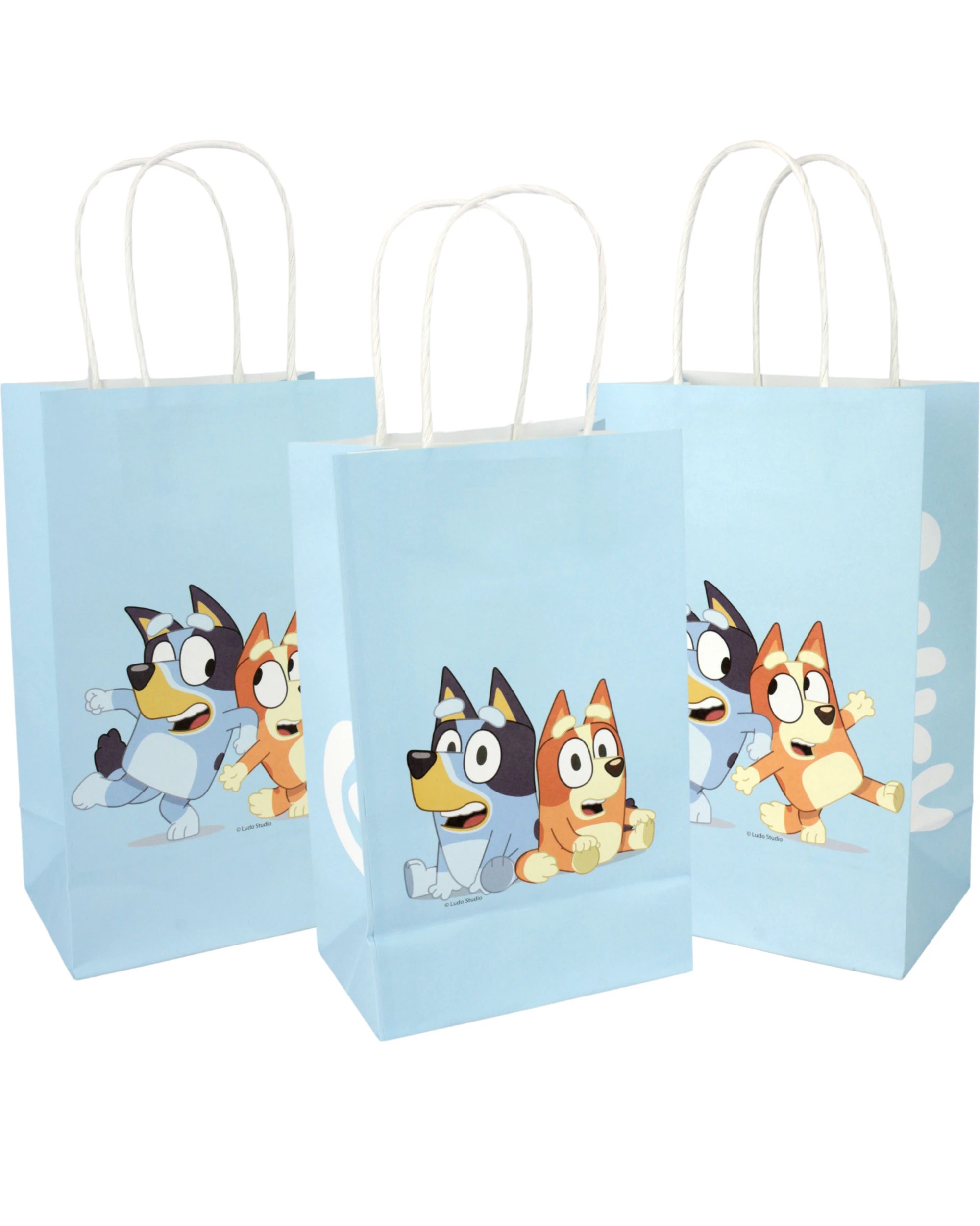 1 Anagram Bluey Paper Gift Bags Pack of 8 - Blue, 1 of 4
