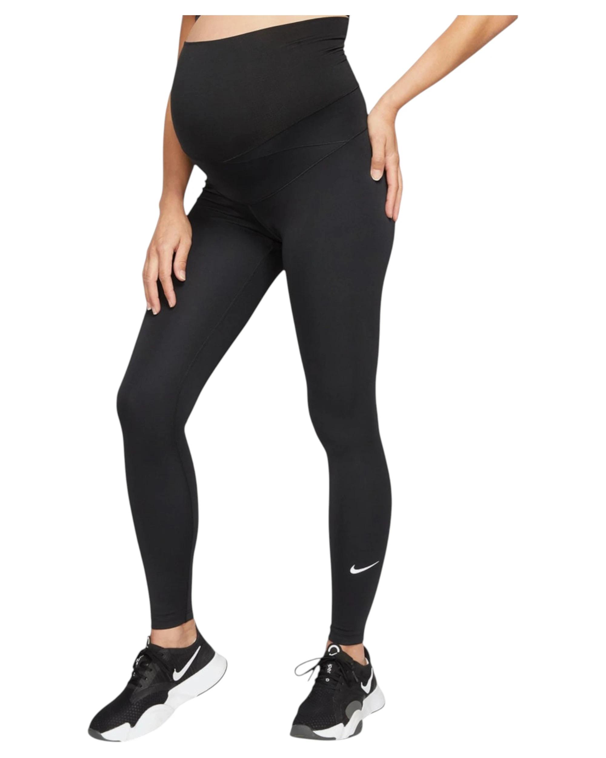 1 Nike Womens One High-Waisted Black Leggings (Maternity) BLACK, 1 of 5