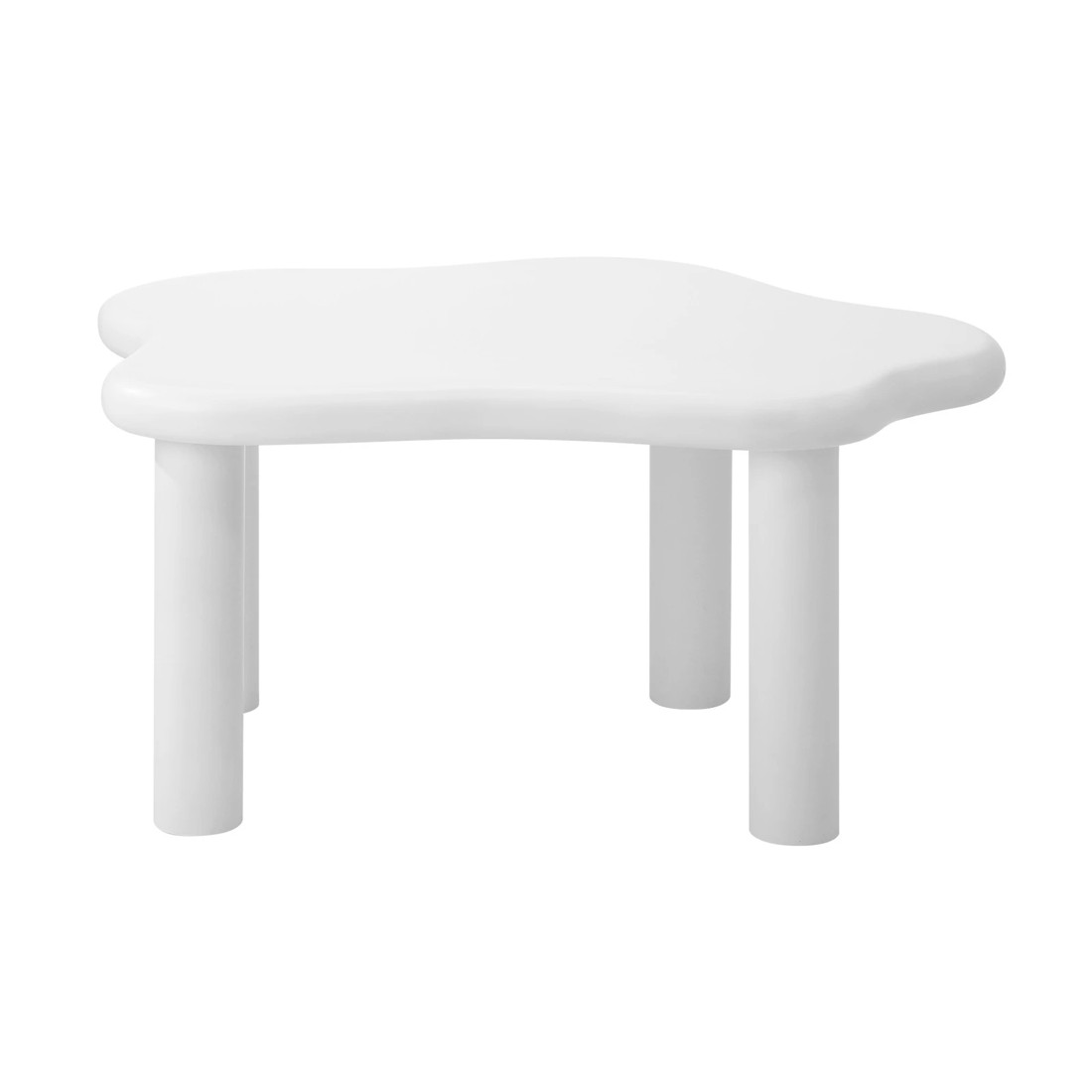 6 Oikiture Coffee Table Side Tables Sofa Cafe Desk Cloud Irregular
 - White, 6 of 10