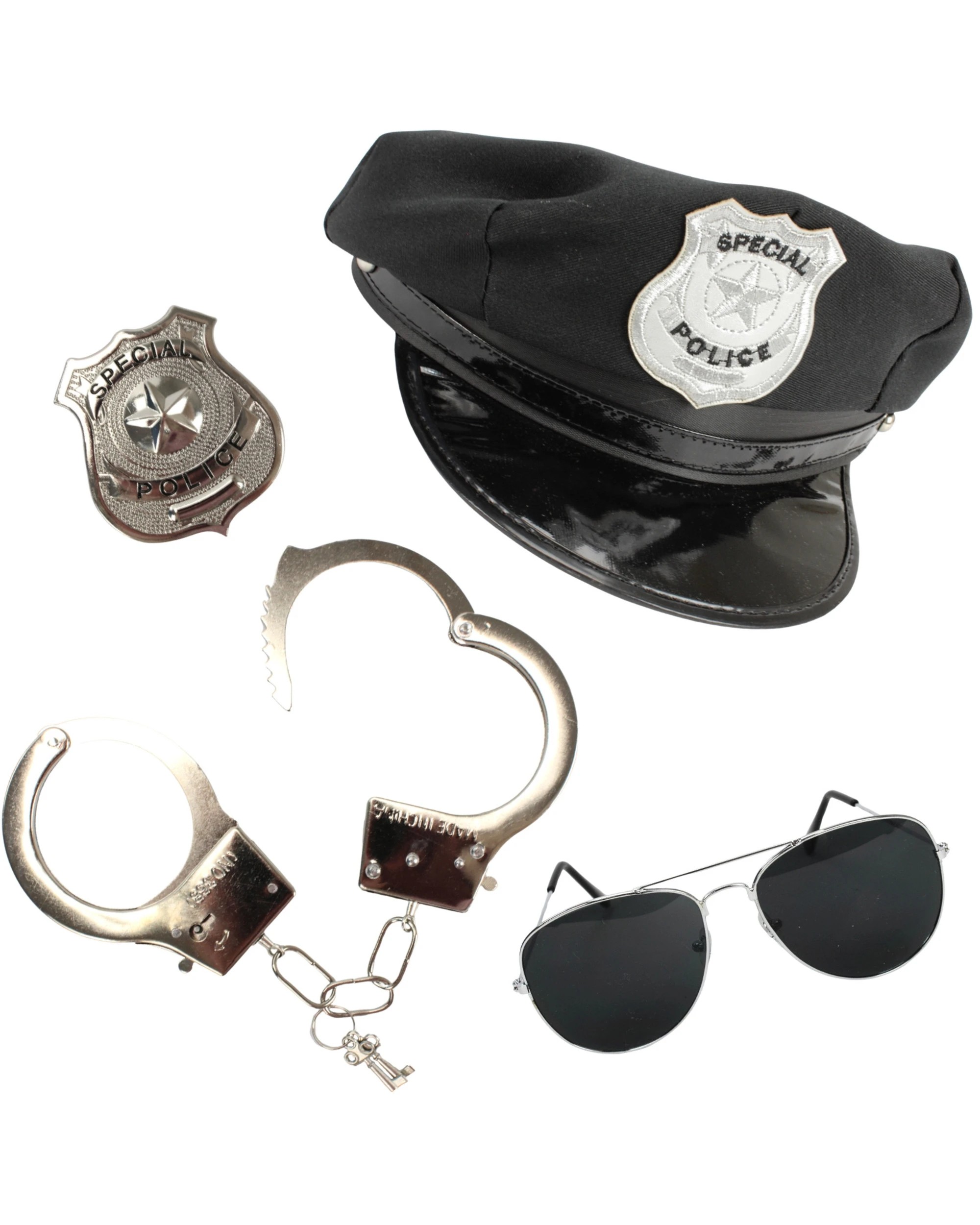 1 Uncle Bills Police Officer Costume Accessory Set - Black, 1 of 1
