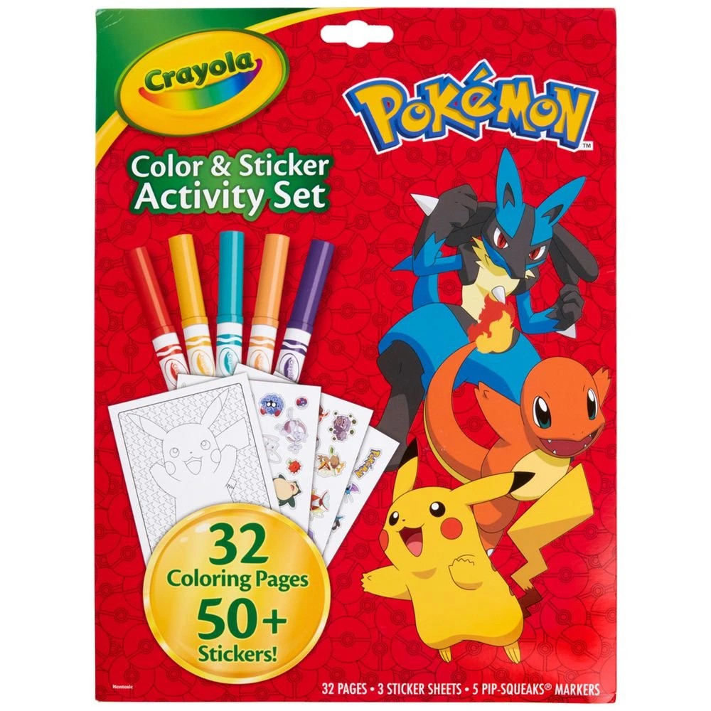 1 Pokémon Colour & Sticker Activity Set 32 Pages, 1 of 7