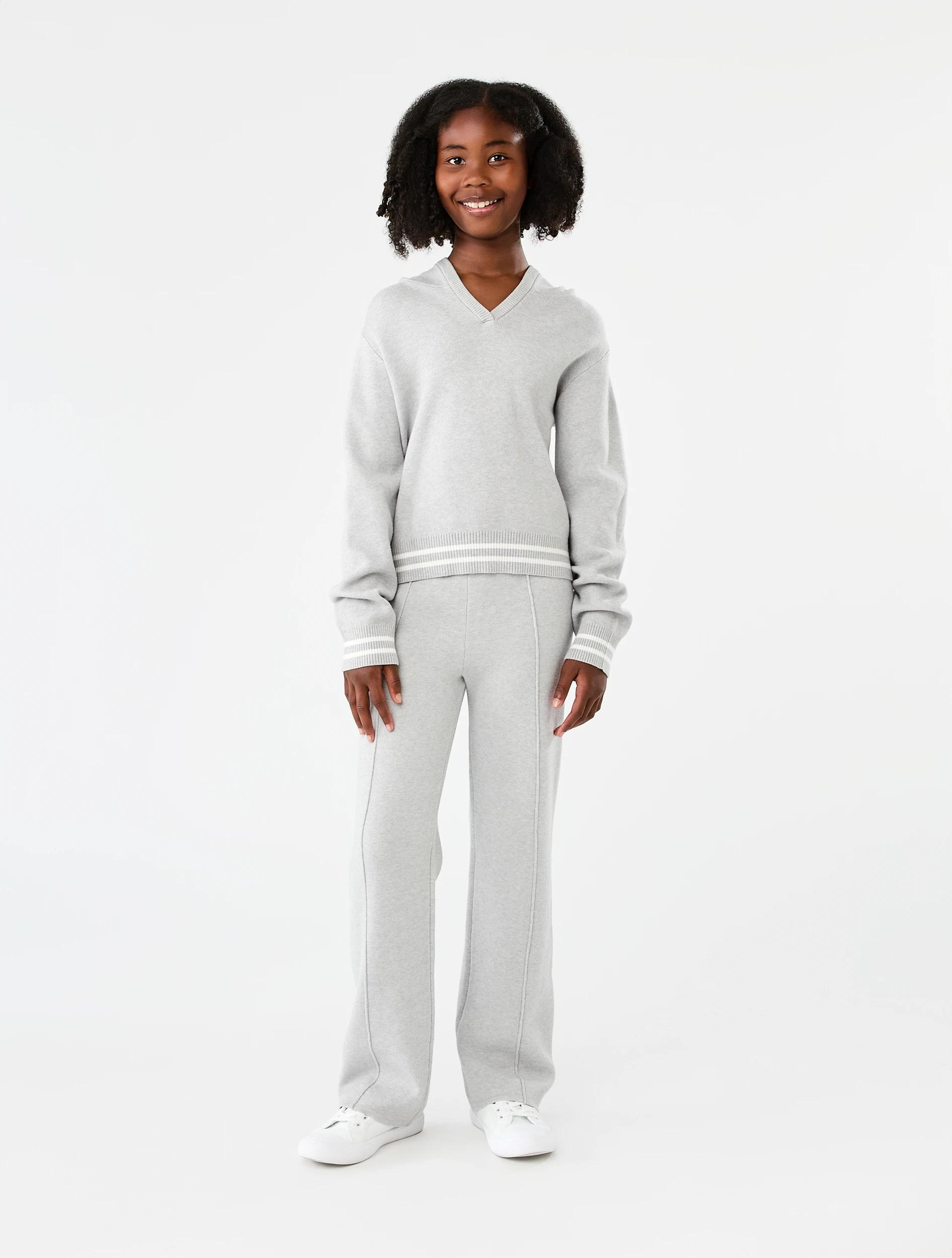 6 Bonded Knit Hoodie Grey Marle, 6 of 7