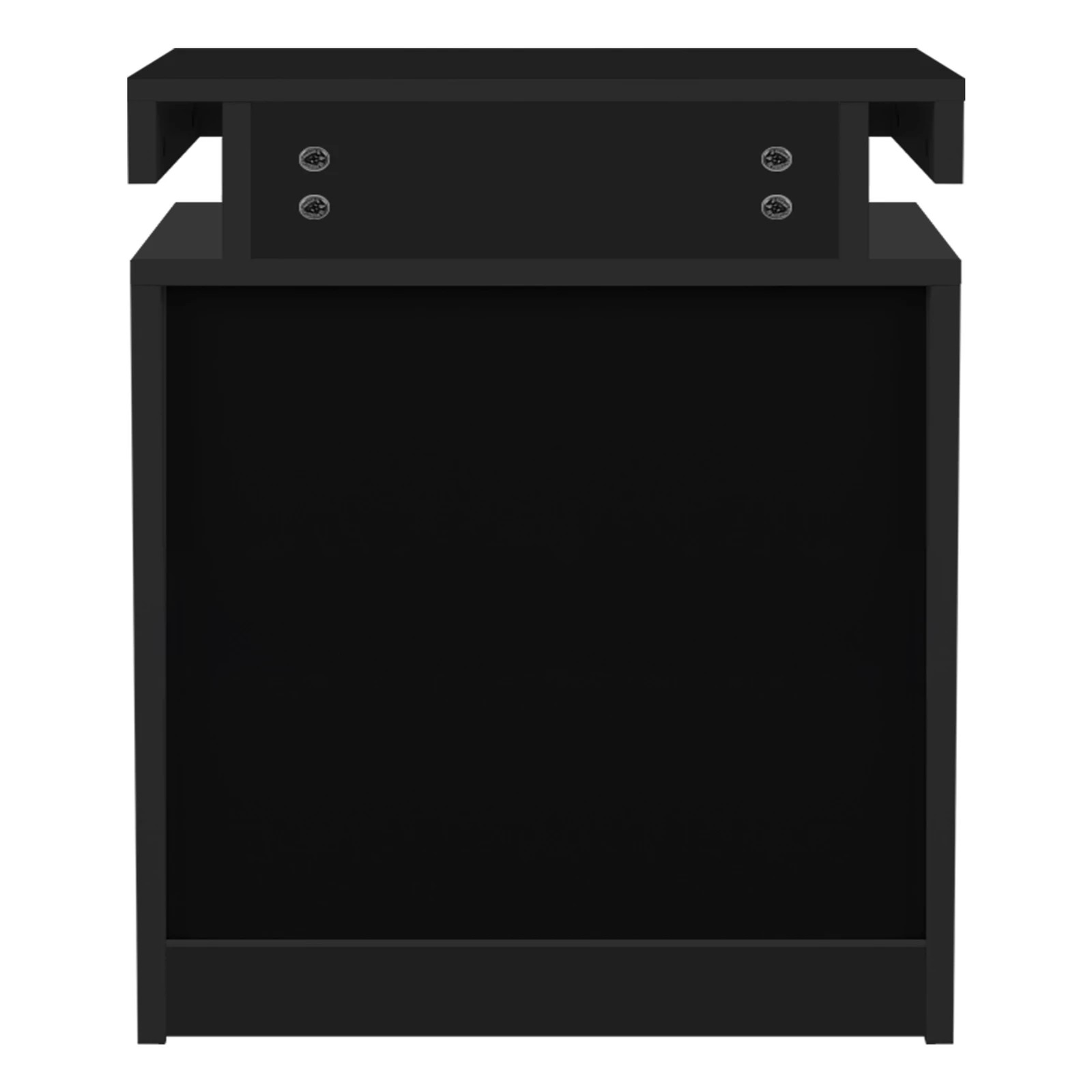 8 Alfordson Bedside Table RGB LED Nightstand 2 Drawers 4 Side High Gloss - Black, 8 of 10