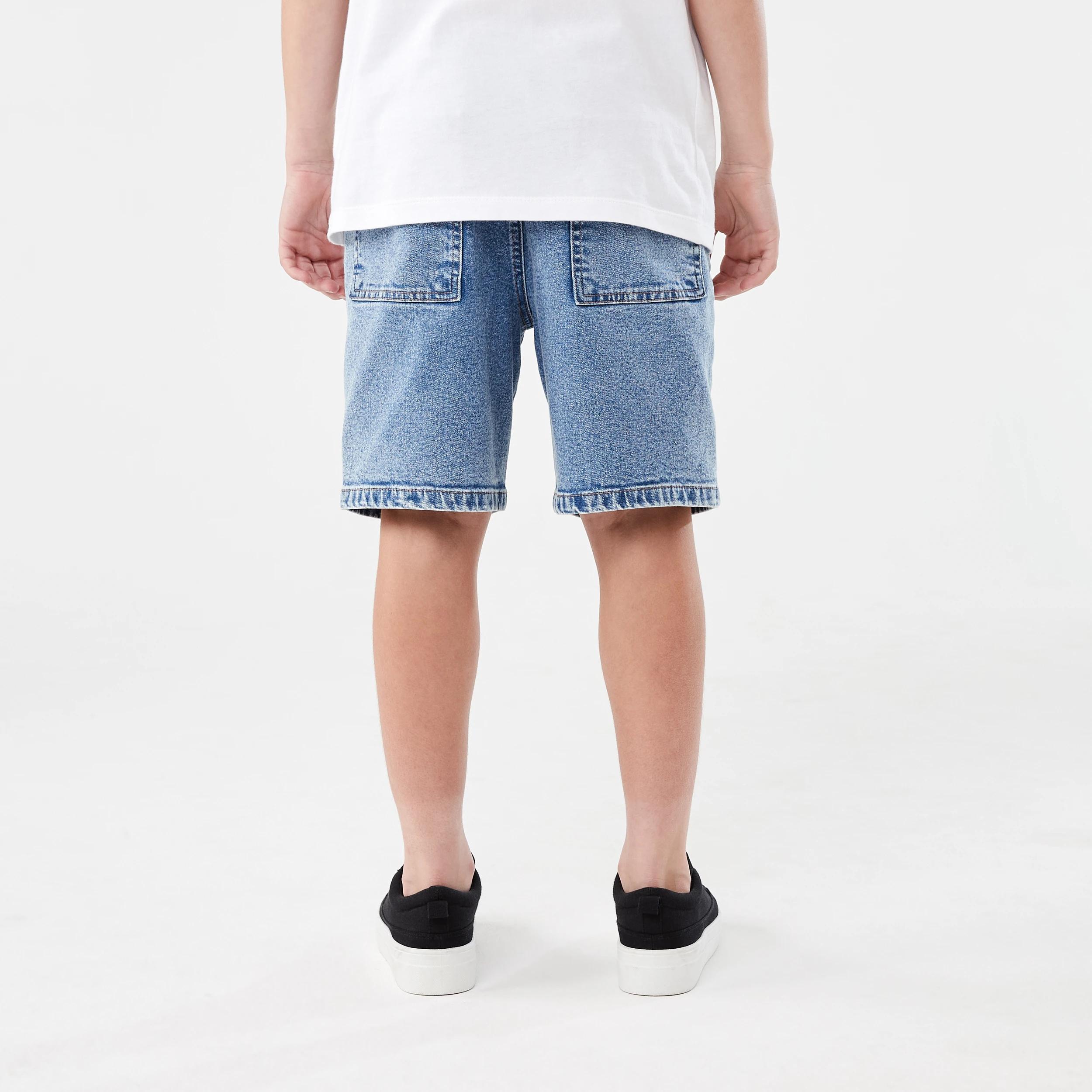 2 Pull-On Denim Shorts Mid Denim, 2 of 6
