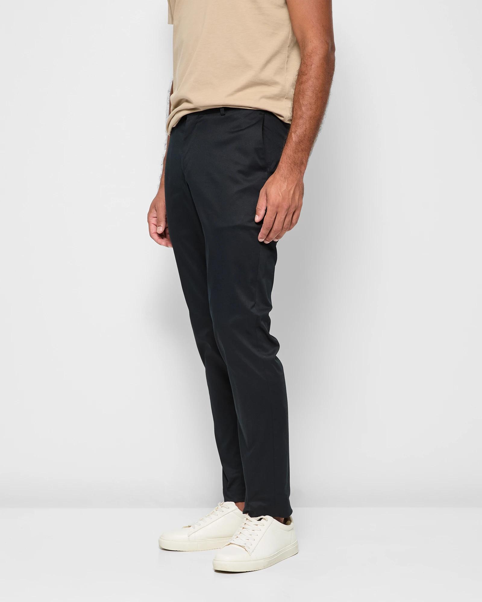 3 Preview Australian Cotton Tailored Slim Chino Pants BLACK, 3 of 5