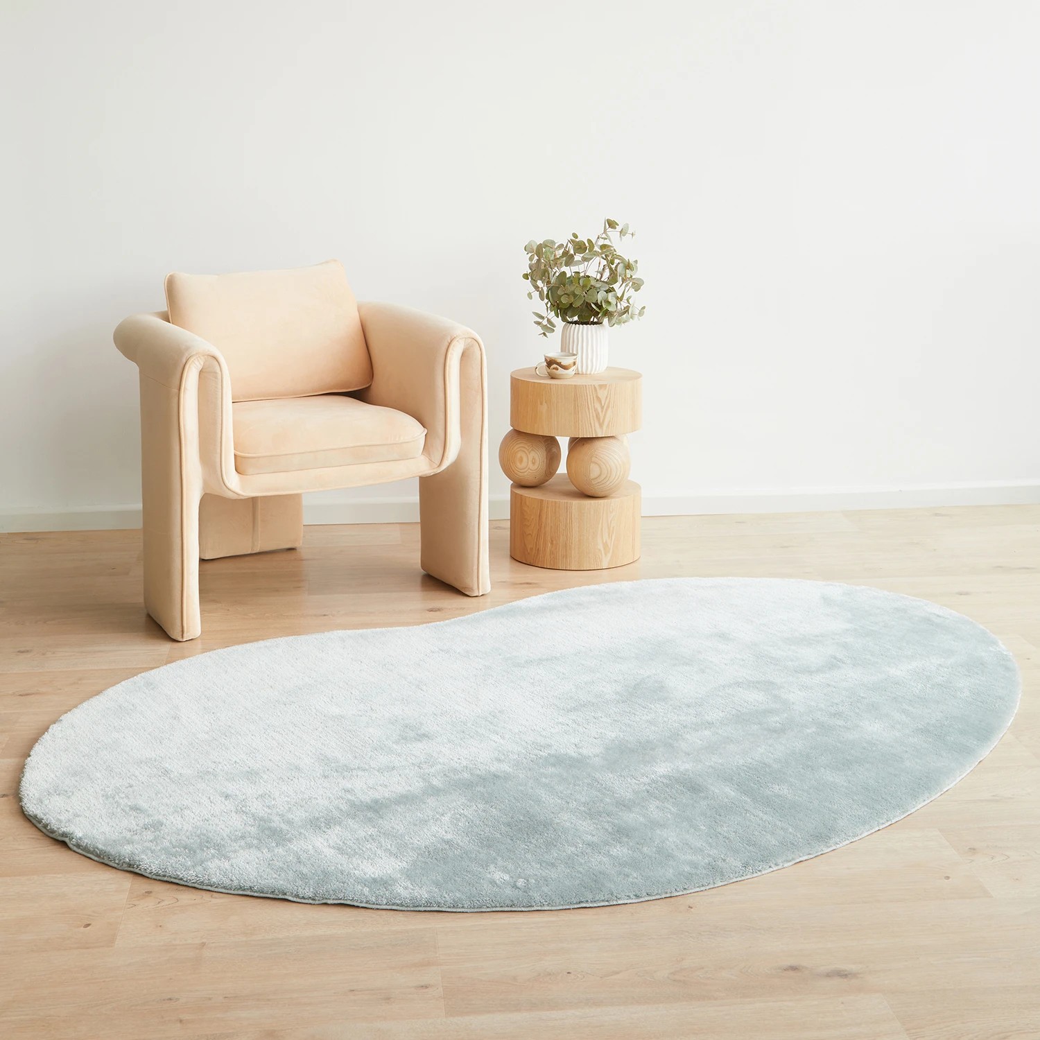1 Common Ground Rugs Gelato  220x150cm - Medium Shaped Power Loomed Washable Rug - Silver, 1 of 6