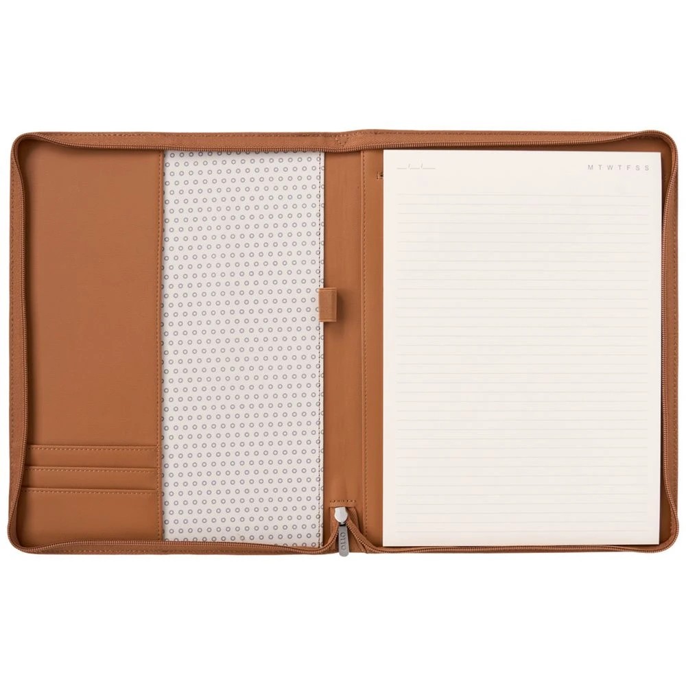 2 Otto A4 Zipper Compendium Tan, 2 of 3