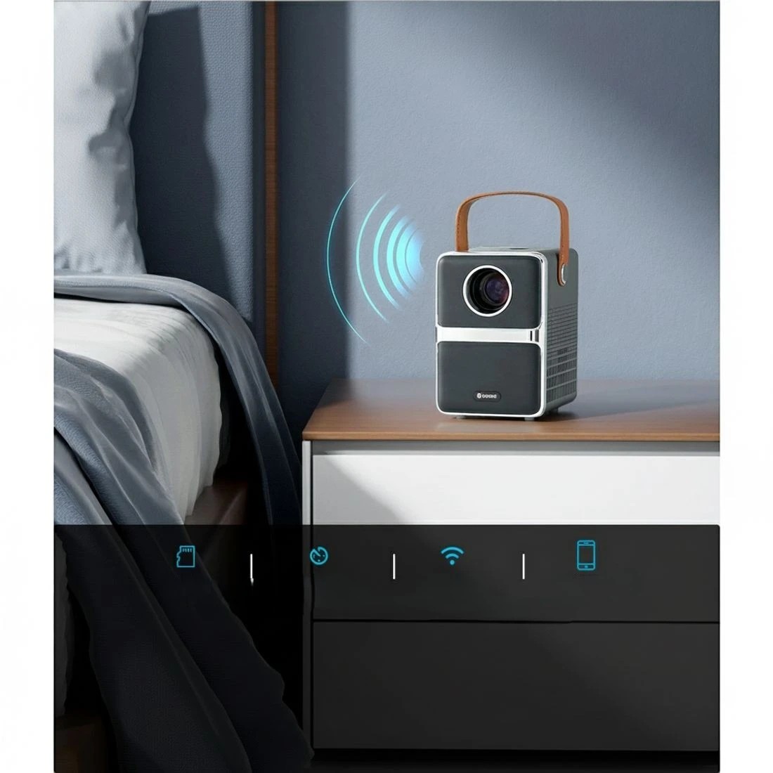 7 Devanti Portable Mini Video Projector 4K Wifi Home Theater HDMI Support 1080P, 7 of 7