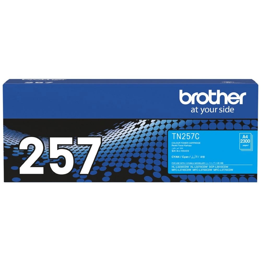 1 Brother TN 257 Toner Cartridge Cyan, 1 of 1