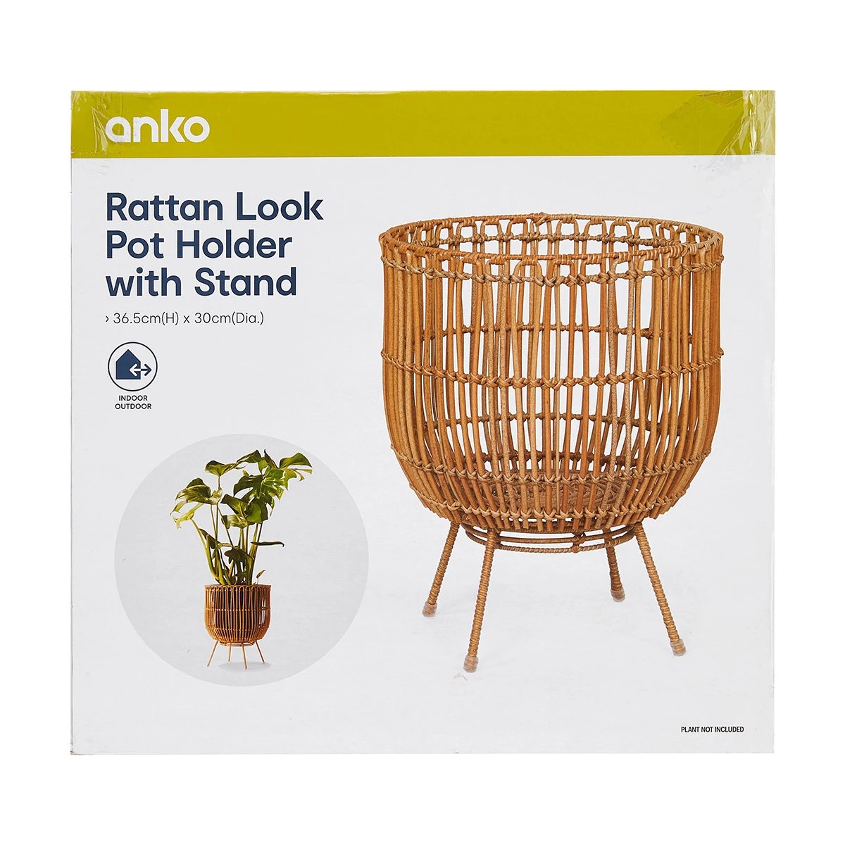 8 Rattan Look Pot Holder with Stand, 8 of 8