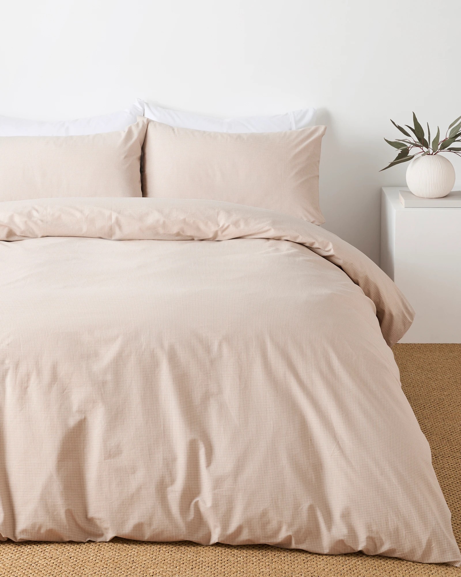 1 Target Harlow Mini Grid Cotton Quilt Cover Set - Double (180 X 210 Cm)
 - Double Bed
 - Natural, 1 of 3