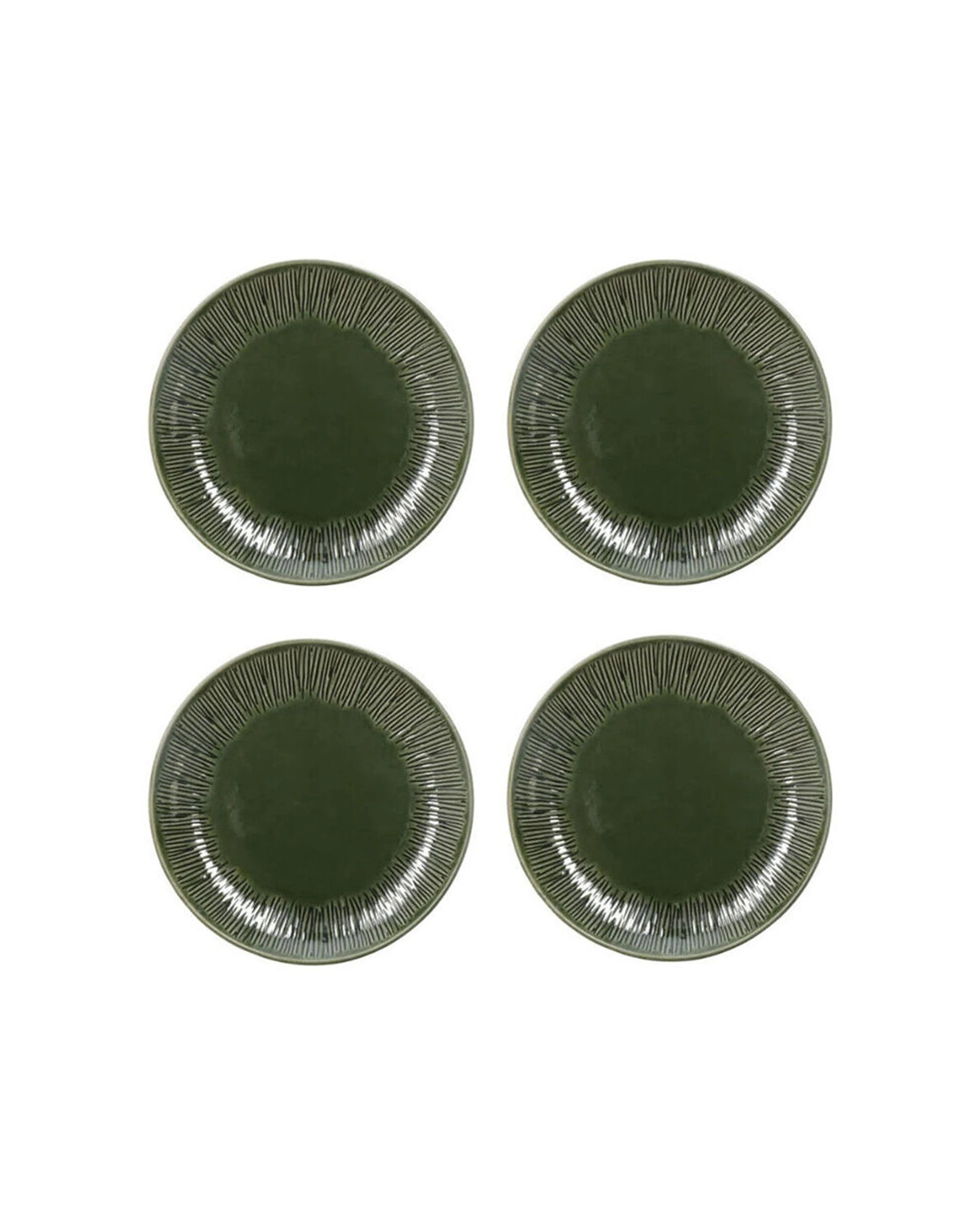 1 Mikasa 4pc Stoneware Dinner Plate Set 21.5cm - Green, 1 of 7