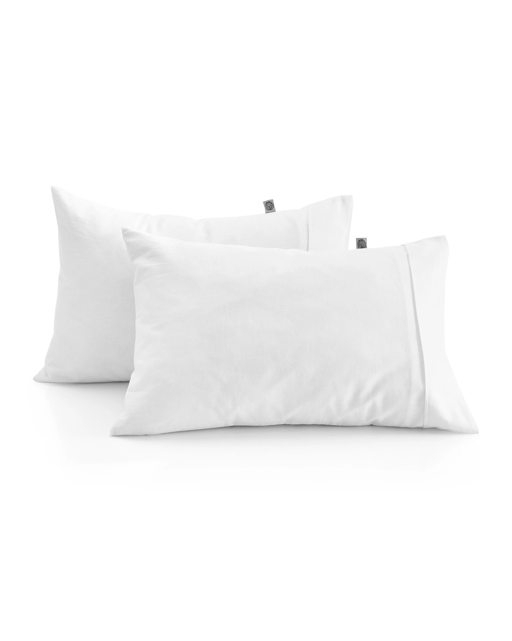2 Natural Home 100% European Flax Linen Standard Pillowcase Twin Pack - White, 2 of 5