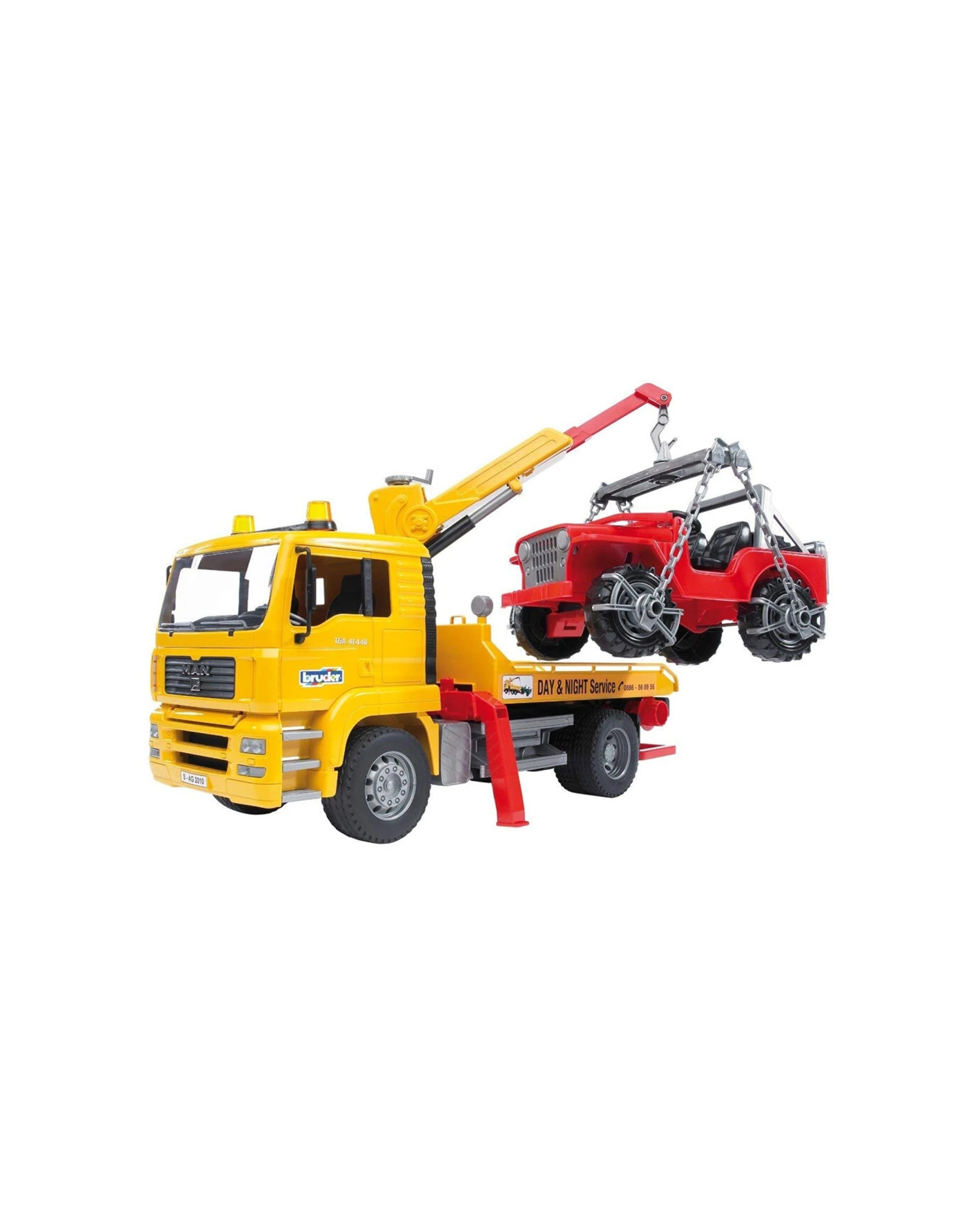 1 Bruder 1 16 Man Tga Breakdown Tow Truck With Cross Country Vehicle Kids 4 Years - Multi, 1 of 7