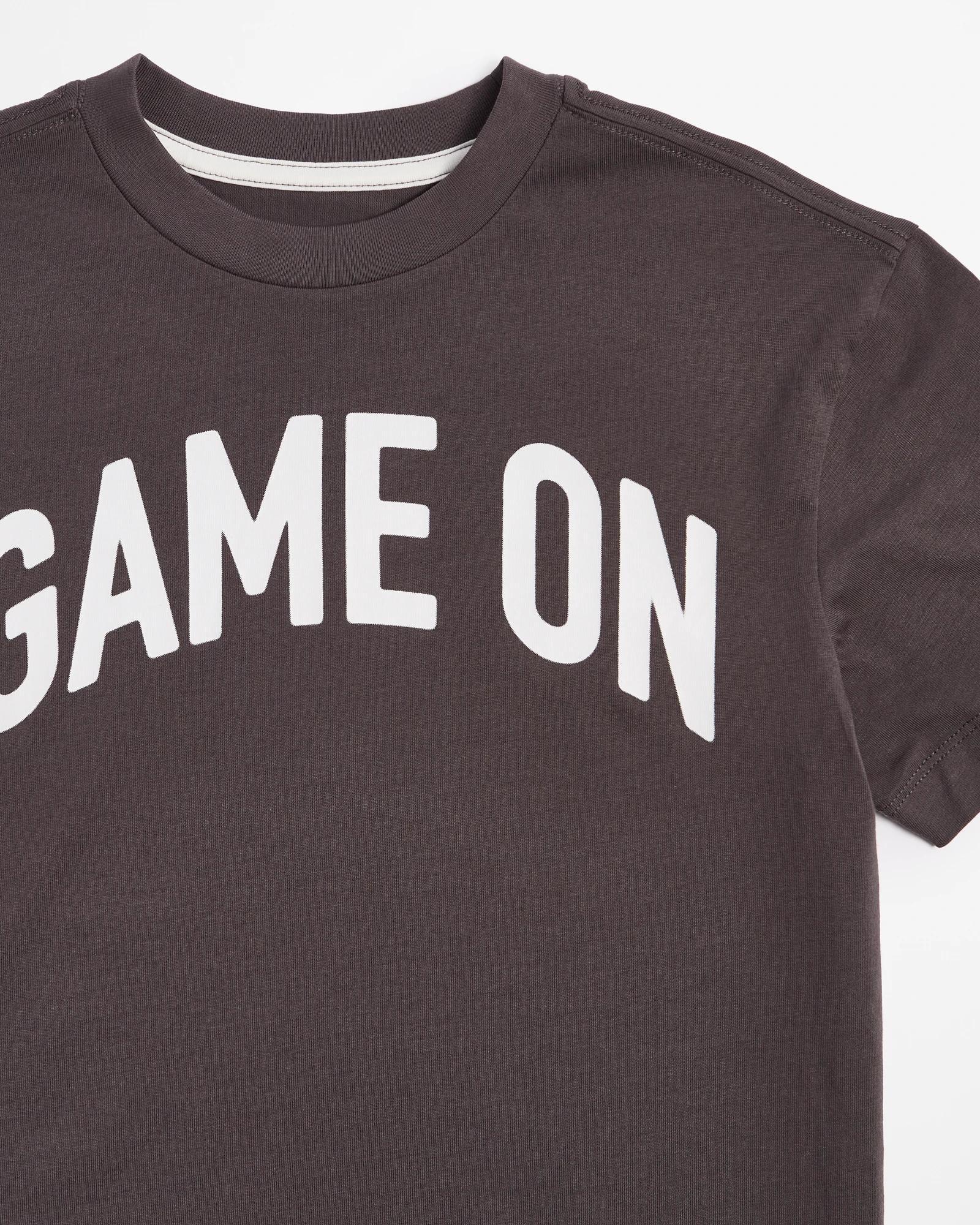 5 Target Australian Cotton Loose Fit Print T-shirt CHARCOAL, 5 of 5