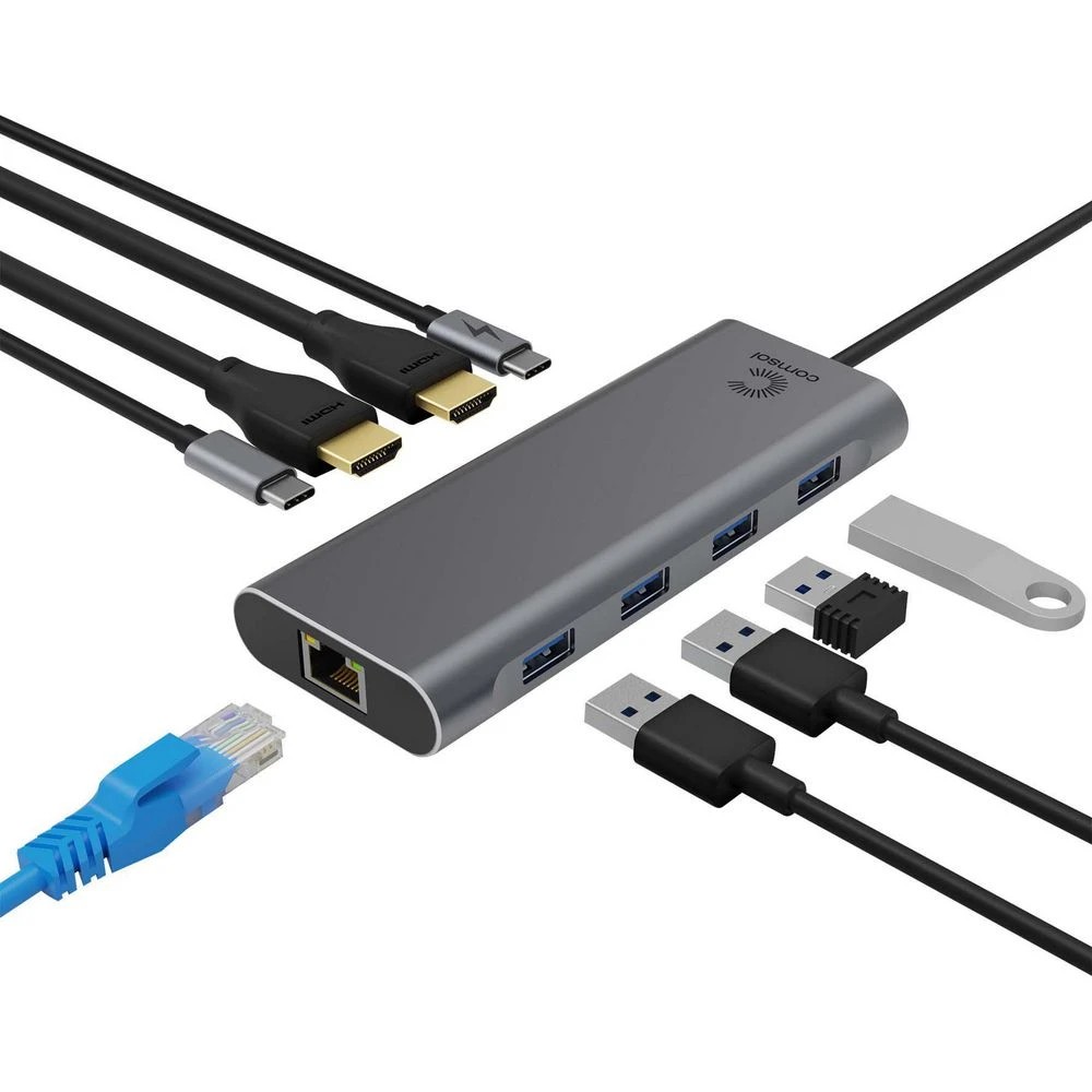 4 Comsol USB-C to Dual 4K HDMI Multiport Adaptor, 4 of 5