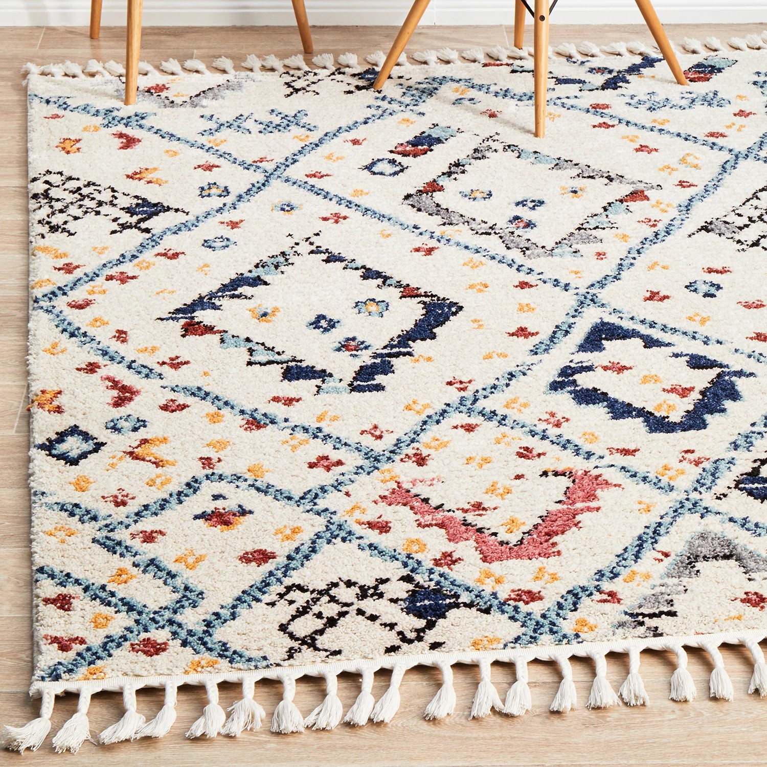 1 Common Ground Rugs Medina 111 340x240cm - Extra Large Power Loomed Pet Friendly Floor Rug - Natural, 1 of 9