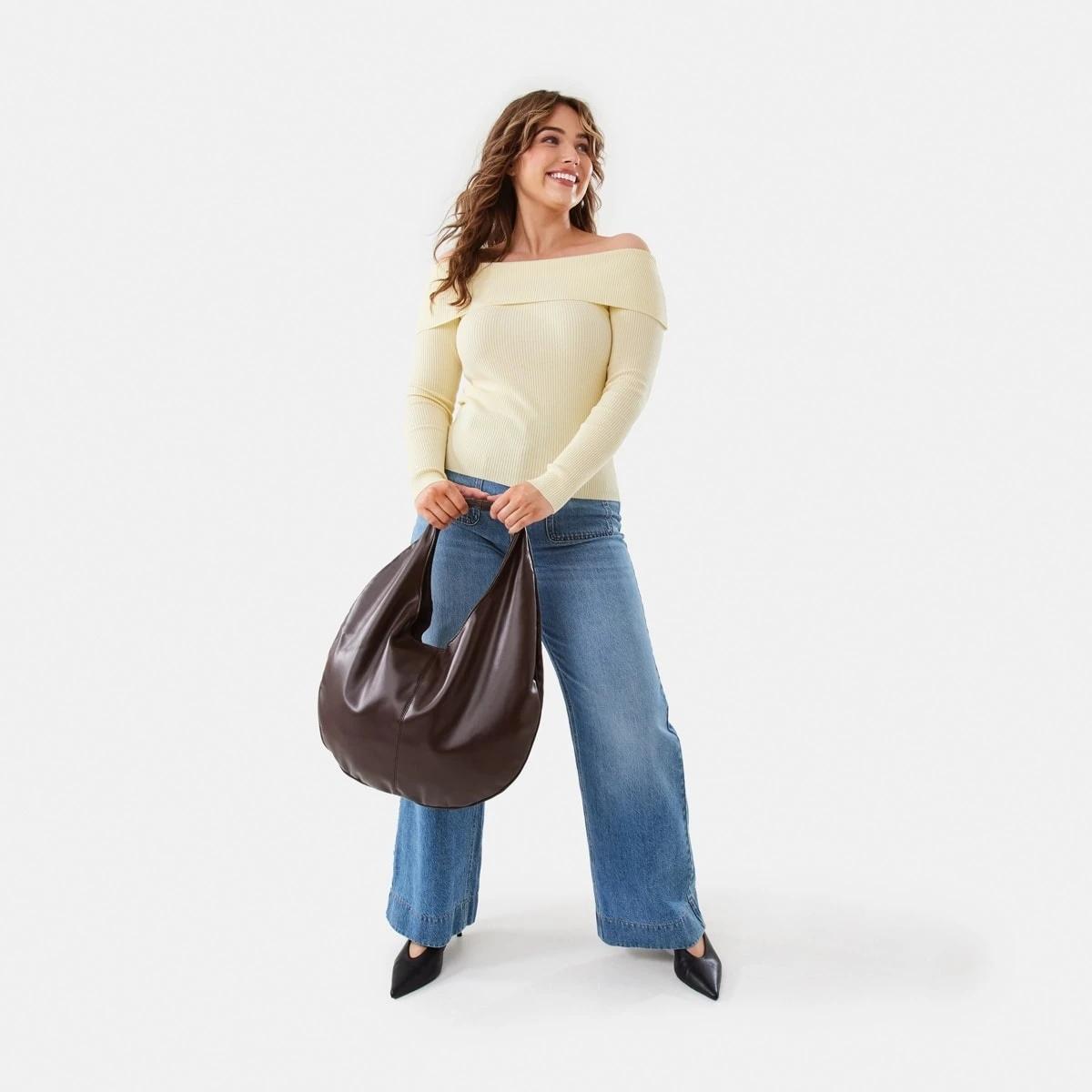 7 Scoop Shoulder Bag CHOCOLATE PLUM, 7 of 9