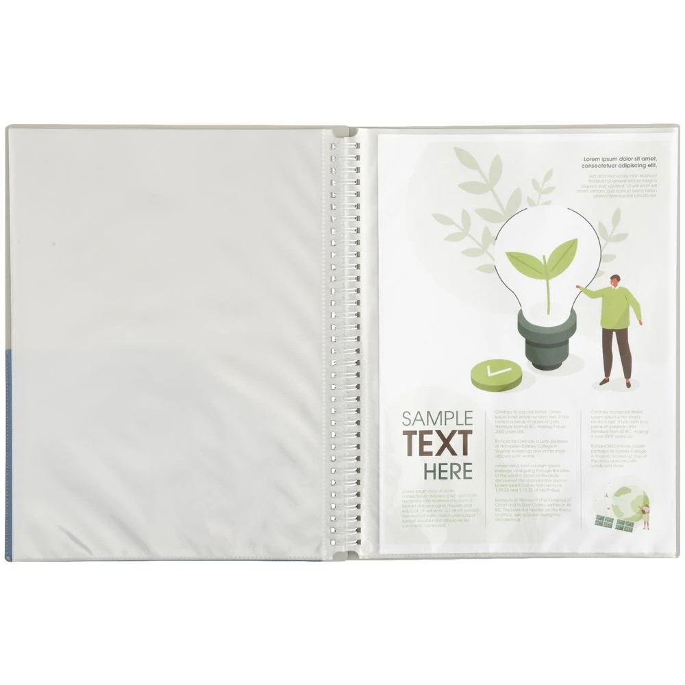4 Otto A4 Fixed Display Book 20 Pockets Grey, 4 of 4