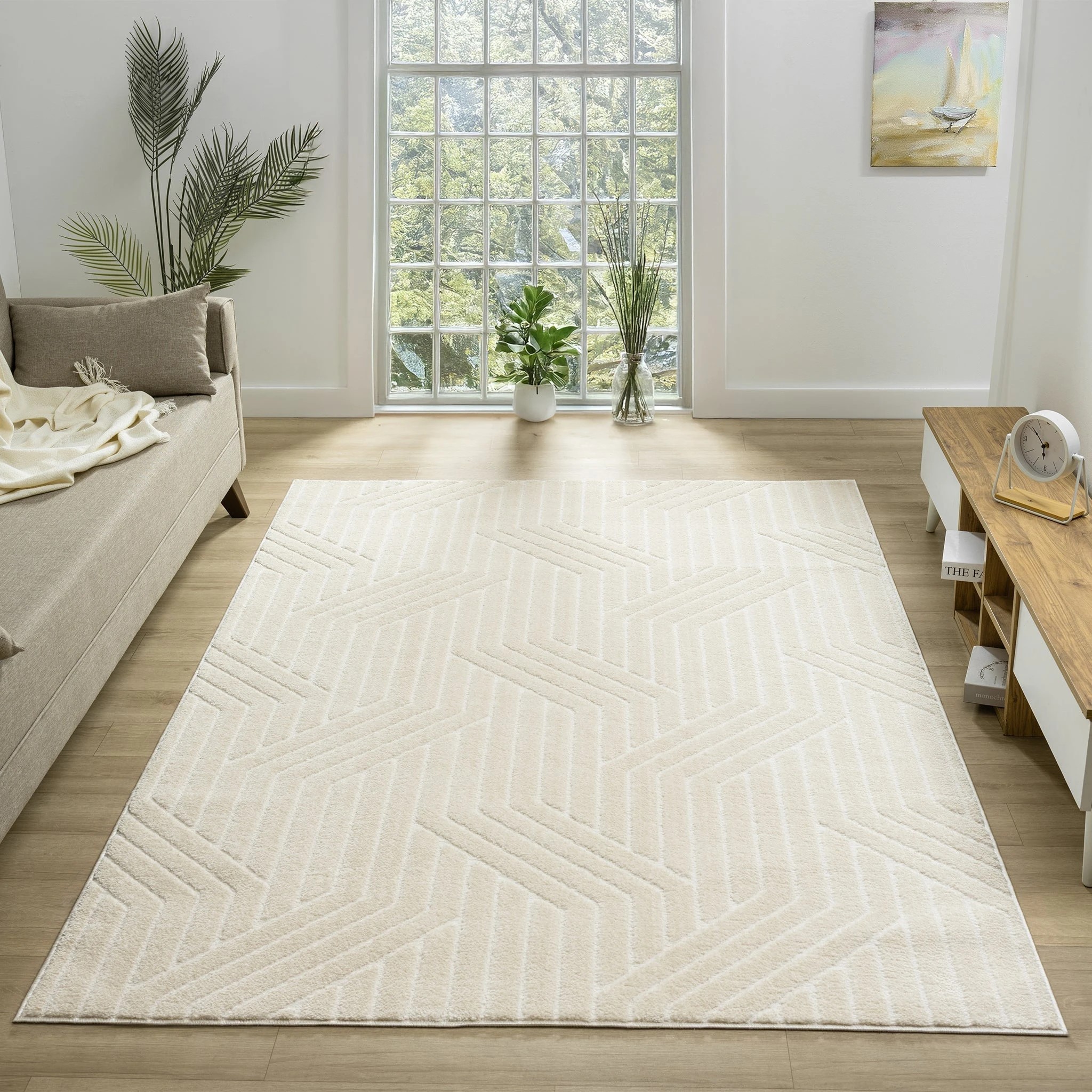 2 La Grace Home Admire Premium Rug - 120x170cm - Stone, 2 of 10