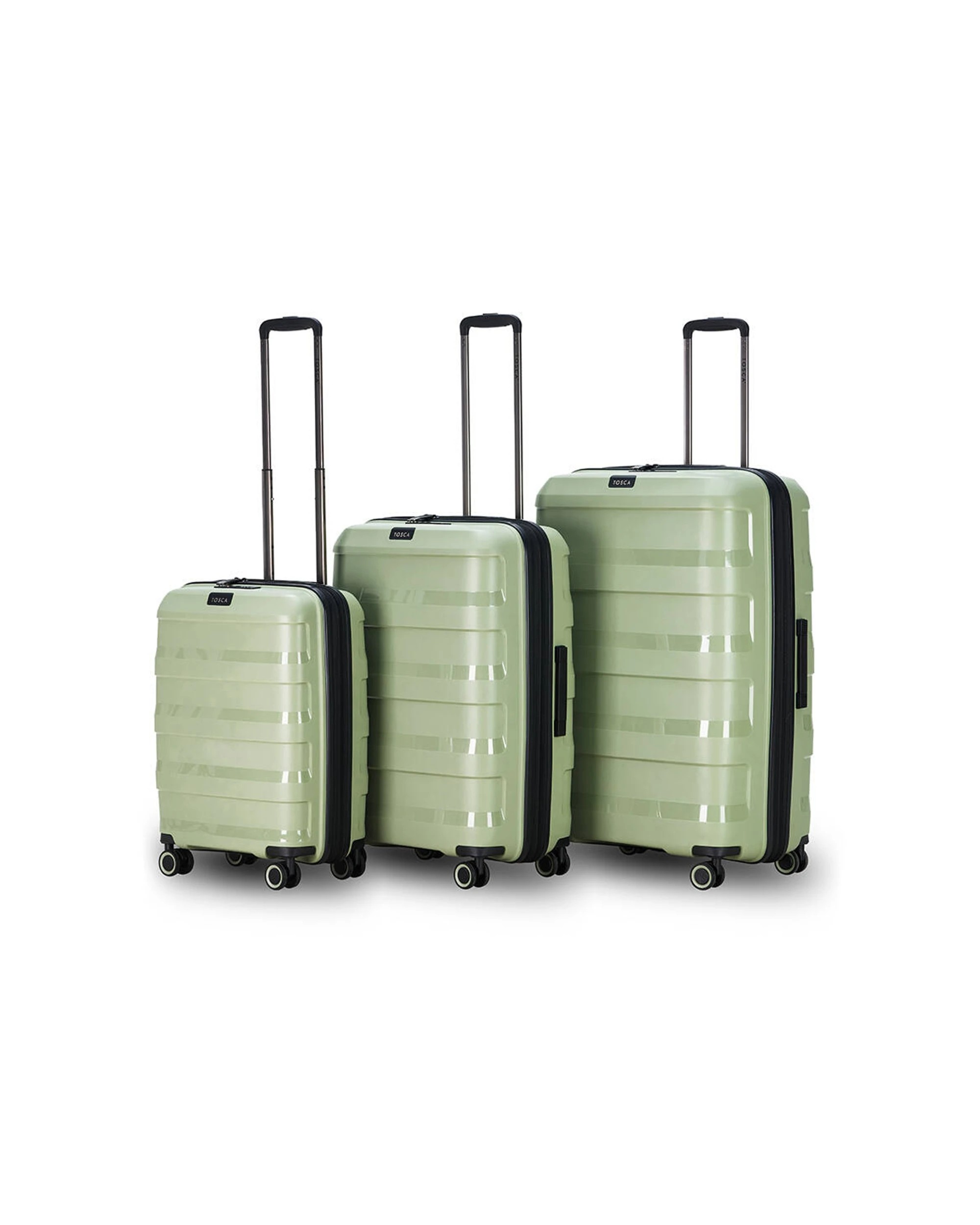 2 Tosca 3Pc Comet Pp Hard Shell Luggage/Suitcase Set - Green, 2 of 5